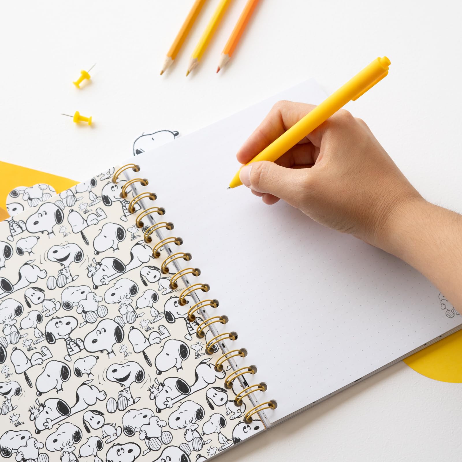 Grupo Erik Snoopy A5 Project Notebook with 4 Dividers | 80 Dotted Sheets | Hard Cover 5