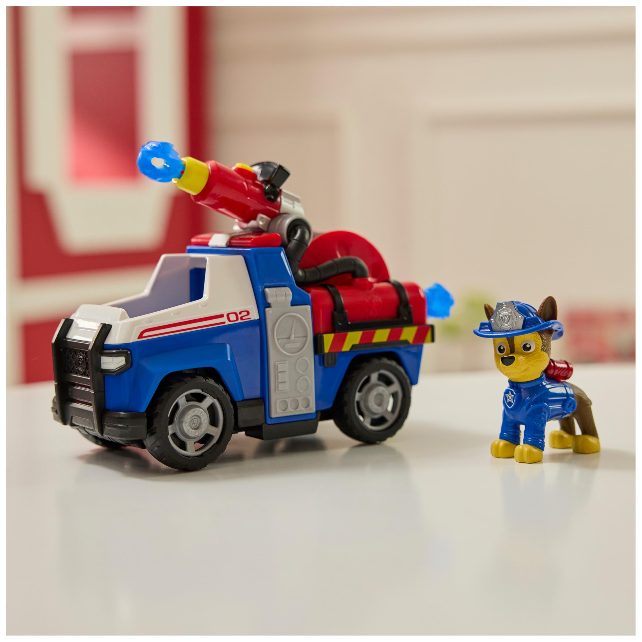 Paw Patrol Chase Rescue Fire Cruiser with Action Figure & Projectile Launcher - Fire Truck Playset for Kids 3+ 3