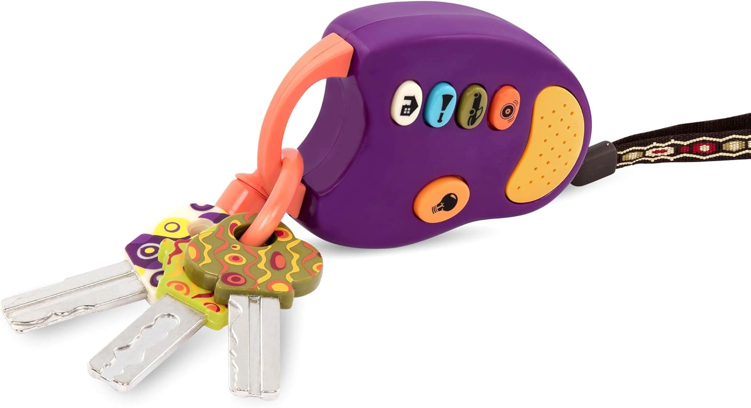 B. toys FunKeys Toy Car Keys with Light and Sounds for Toddlers – Purple 3
