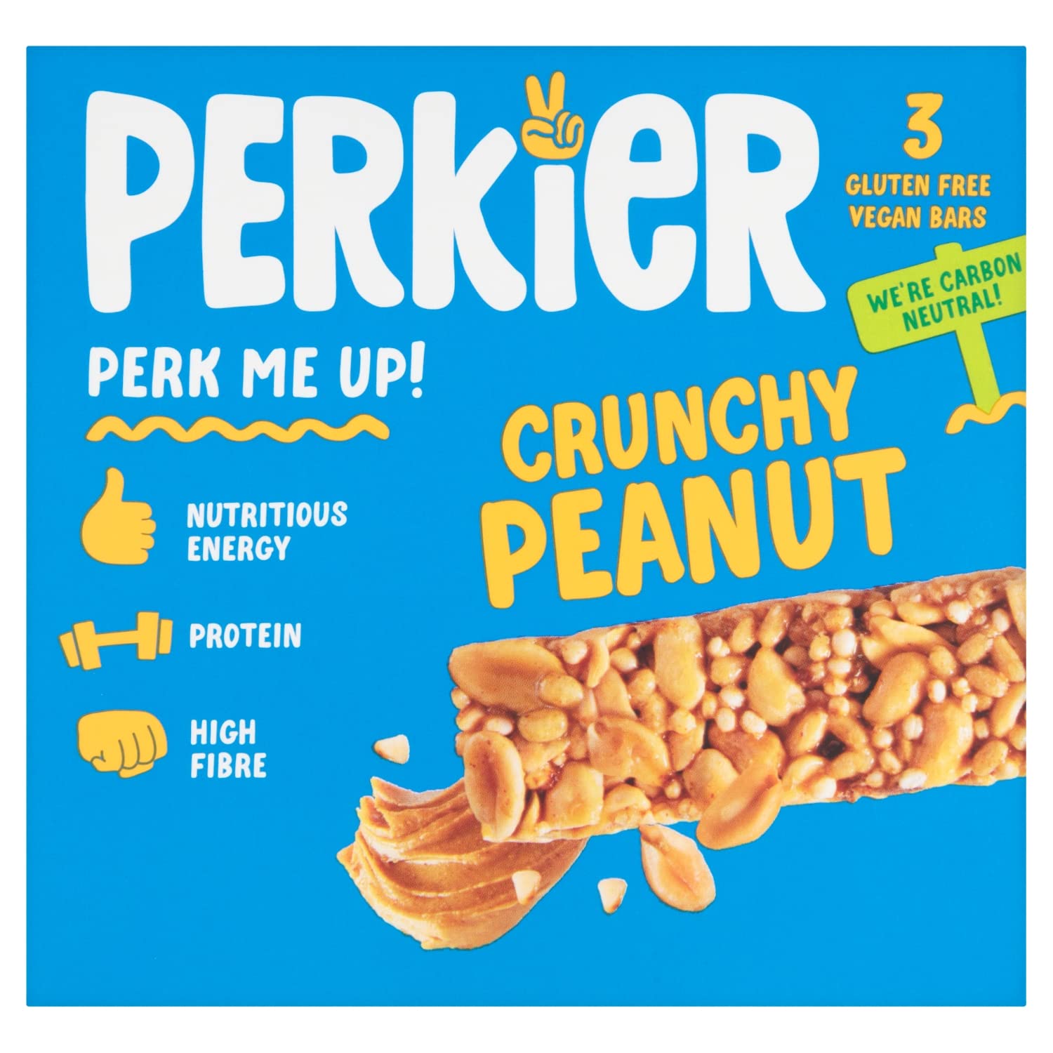 Perk!Er Peanut Quinoa Bar 3-Pack | Natural Energy Snack with Peanuts, Quinoa & Fruit