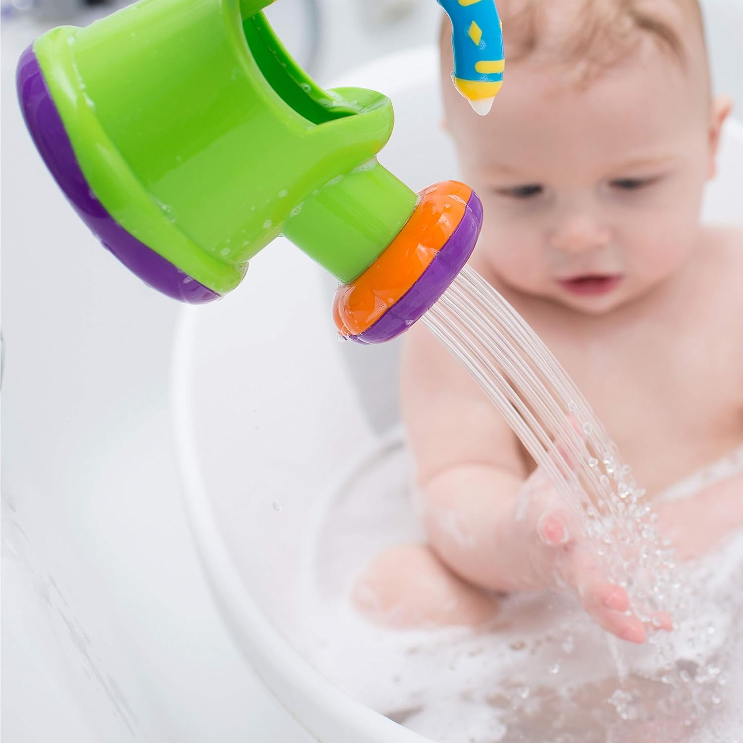 Nuby Fun Watering Can Bath Toy - Sensory Development for Babies 6M+ 3