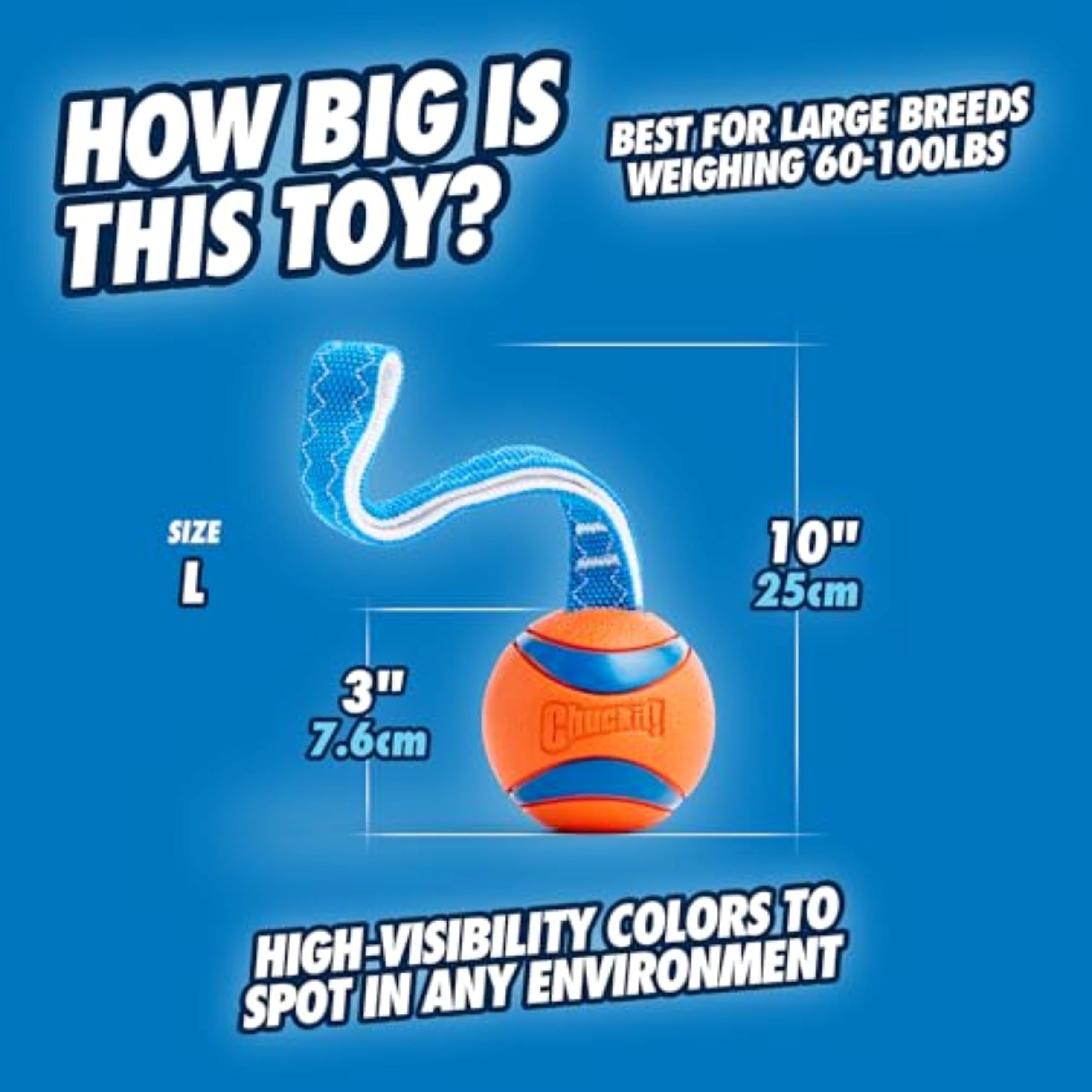 Chuckit! Ultra Tug Dog Toy - Large, Natural Rubber, Water Resistant 4