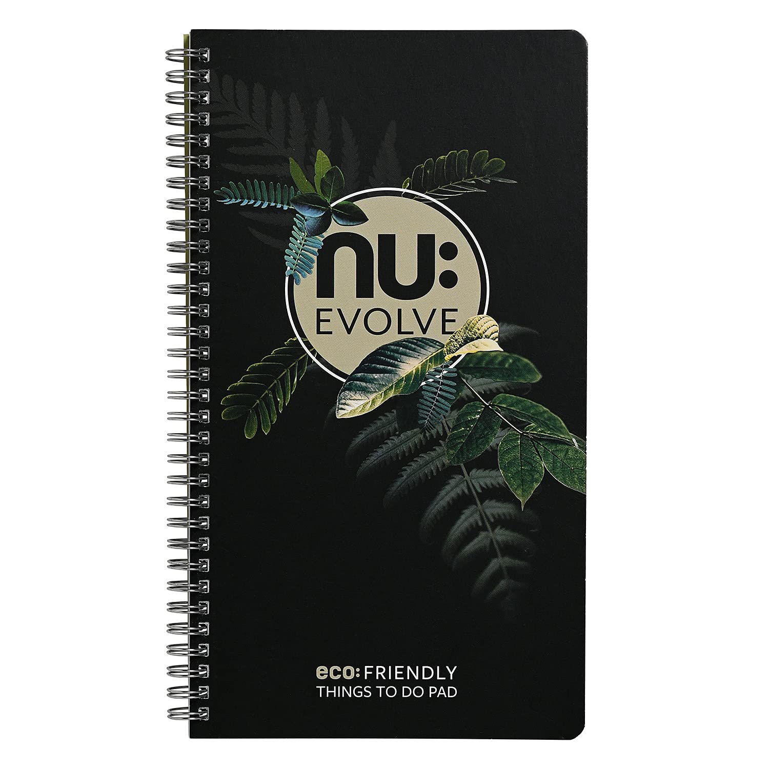 nu: Evolve Things to Do Pad Wirebound Notebook - Recycled, 80gsm Paper, Black | 120 Pages 1