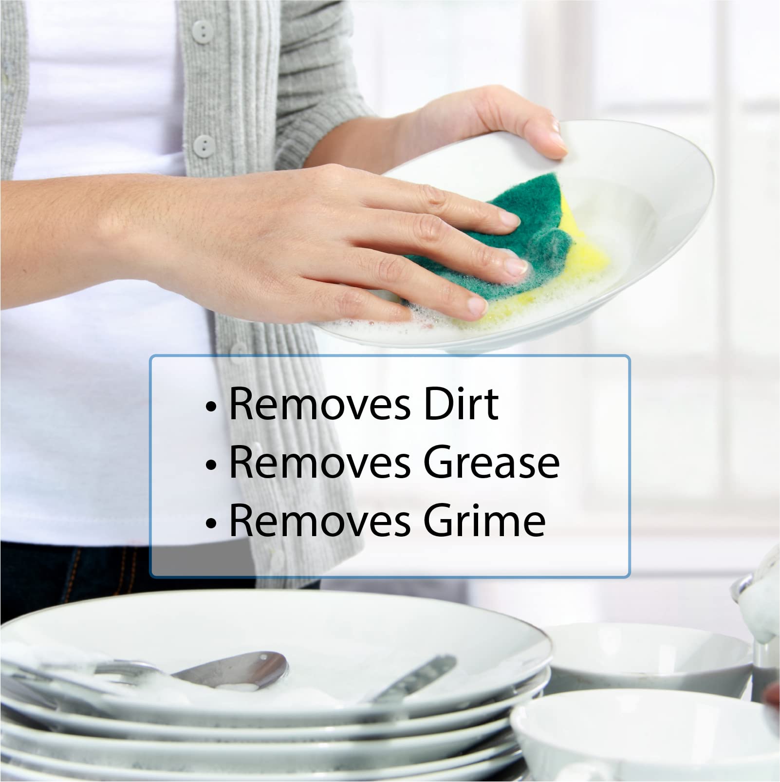 Duzzit - Sponge Scourers 20 Pack Dual-Sided Cleaning Sponges