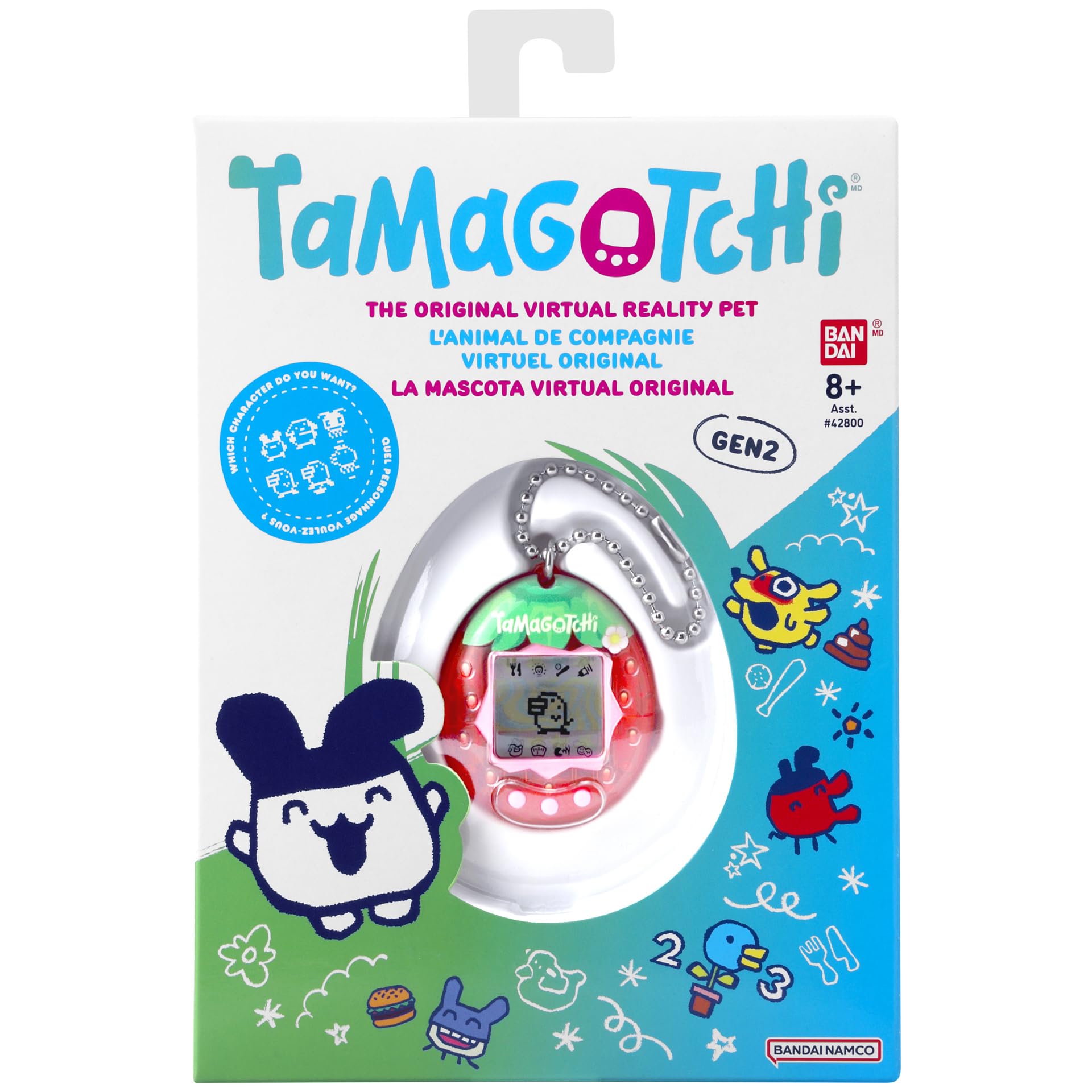 Tamagotchi Original Fresh Strawberry Digital Pet - Electronic Interactive Toy for Kids 8+ 3