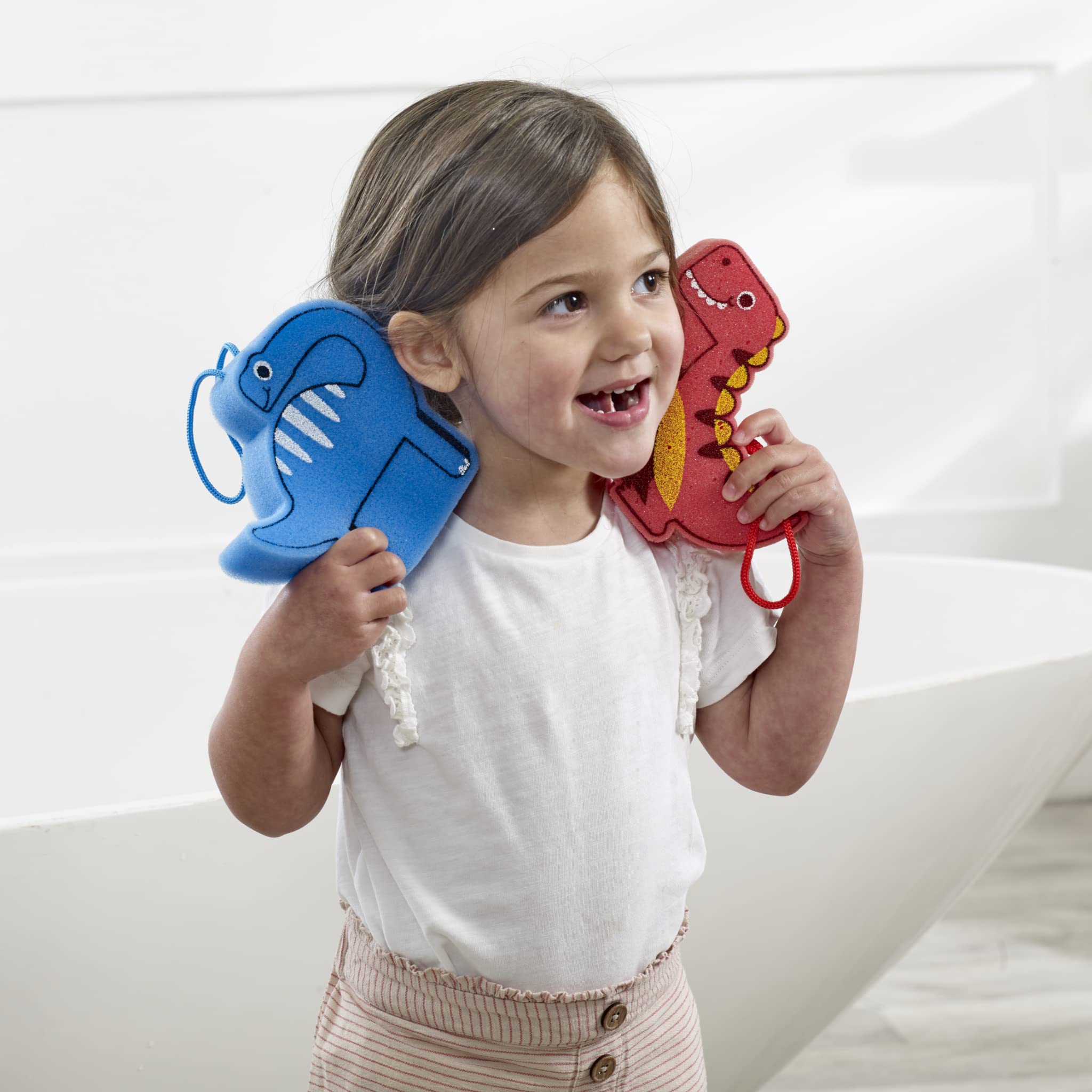 Bathtime Buddies Fun Dino Sponges - 3 Adorable Bath Toys for Kids 3+