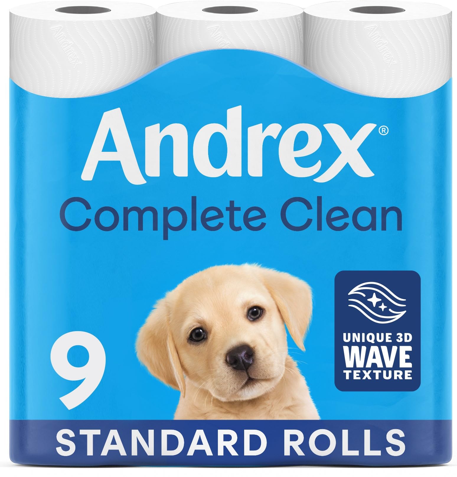 Andrex Complete Clean Toilet Roll - 9 Rolls