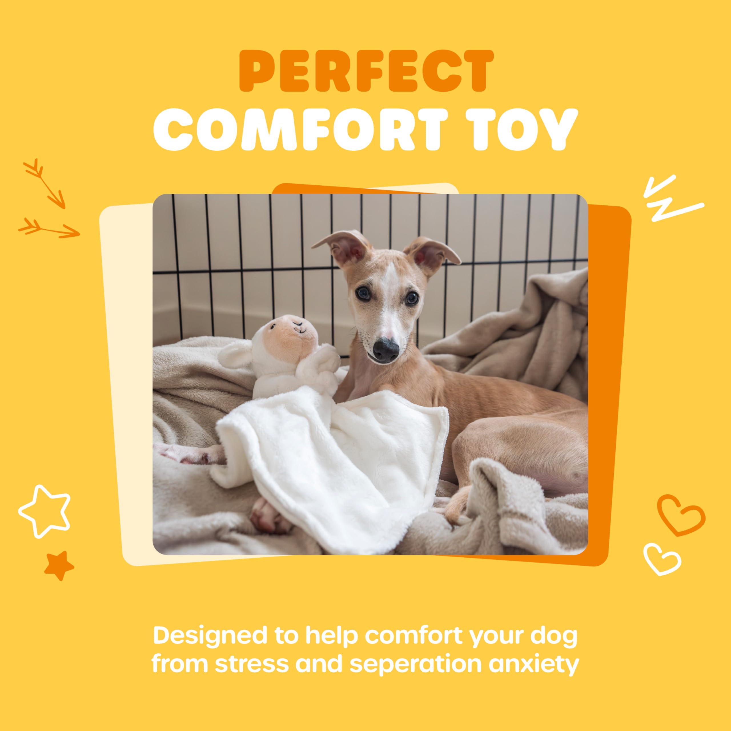 Webbox Layla the Cuddle Lamb Soft Plush Toy for Puppy Anxiety Relief | 110g 5