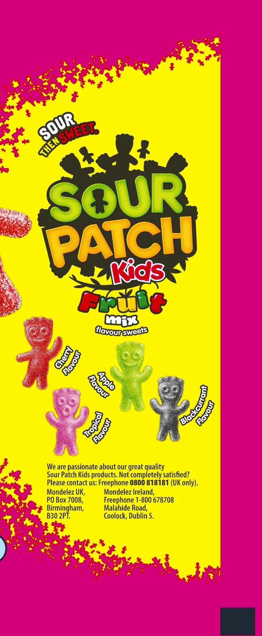 Sour Patch Kids Mixed Fruit Flavoured Sour Sweets, Tangy & Chewy Vegan Candy, 130g 3