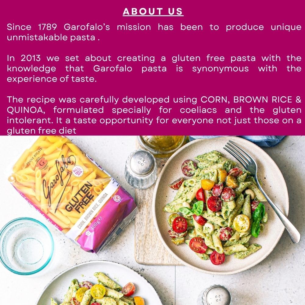 Garofalo Gluten Free Penne Italian Dried Pasta, 400g - Coeliac & Vegan Friendly 3