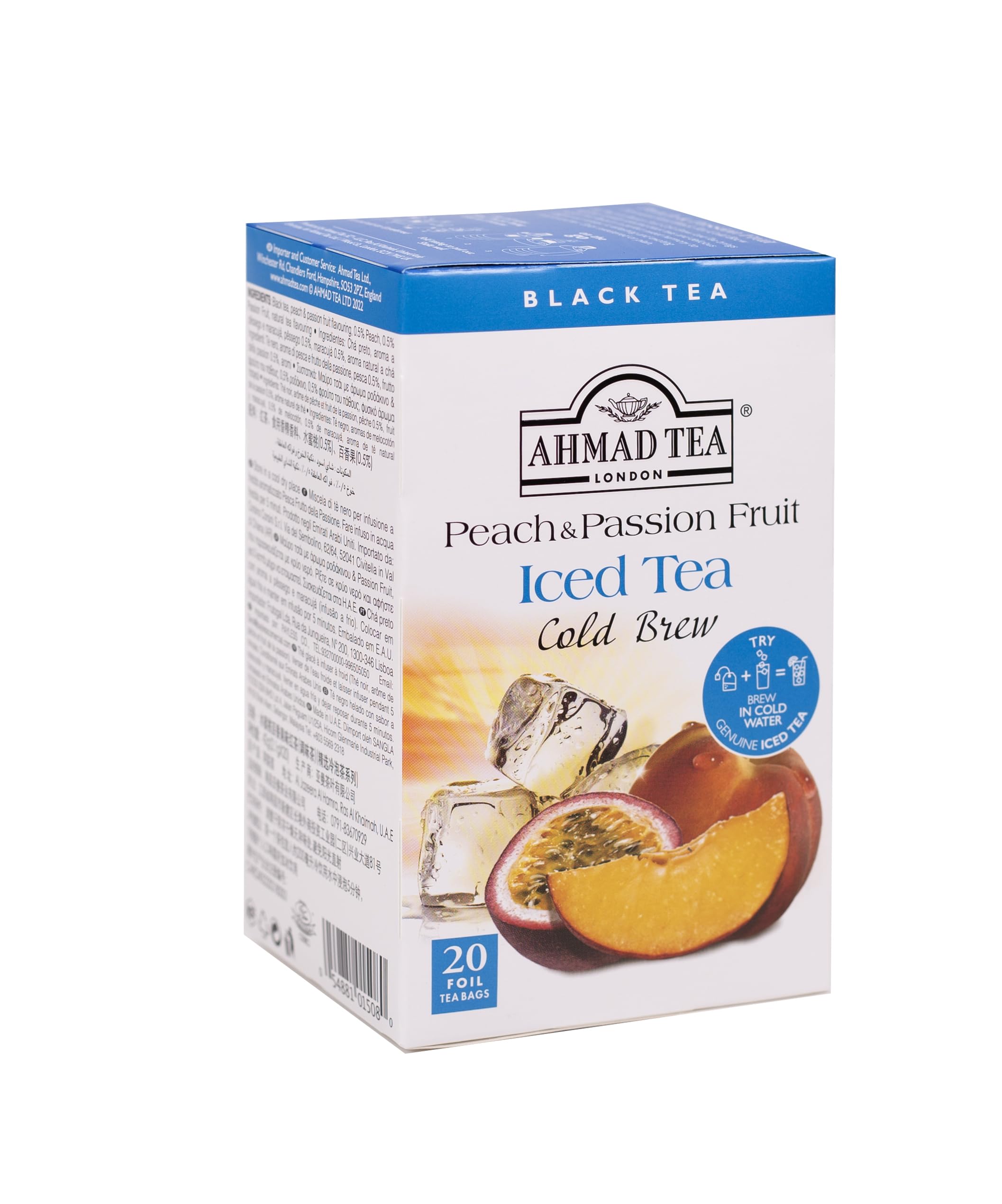 Ahmad Tea Peach & Passion Fruit Cold Brew Black Tea - 20 Teabag Sachets 3