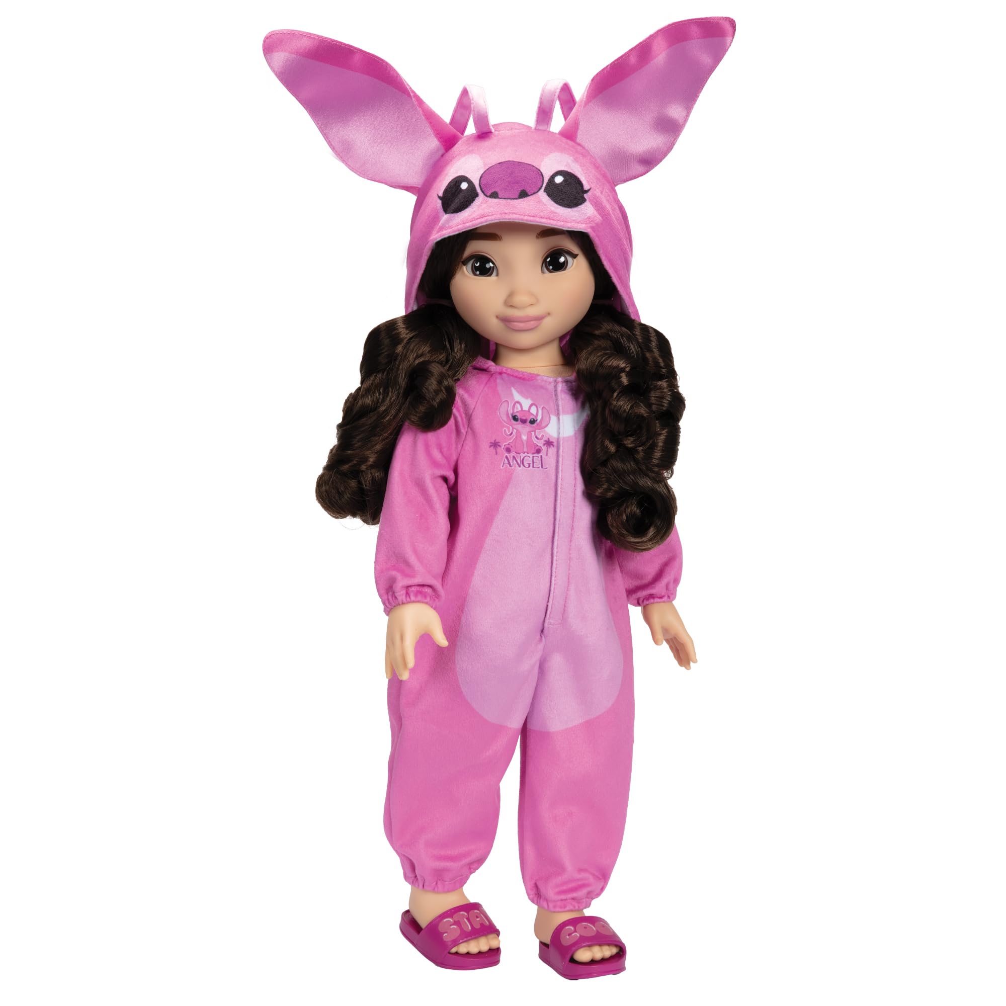 Disney ILY 4ever Angel 45cm Soft Doll - Brown Hair, Includes Onesie & Sleepover Accessories 1
