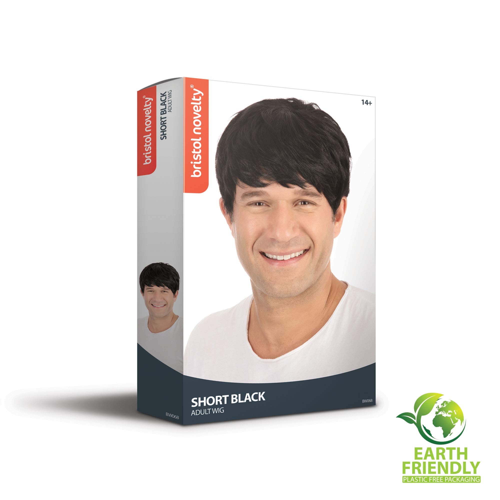 Bristol Novelty BW068 Short Black Synthetic Wig for Men, One Size