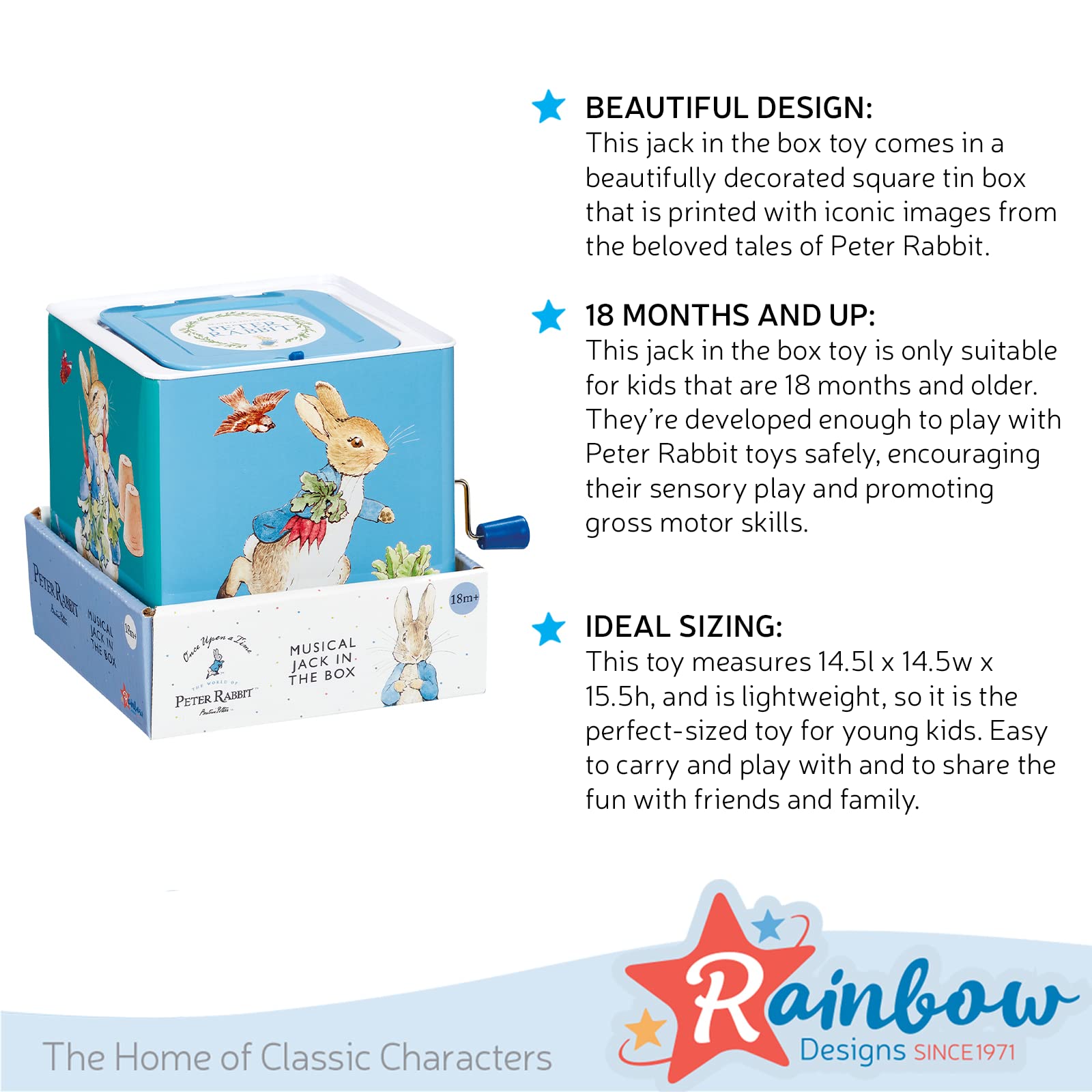 Peter Rabbit Jack in the Box - Musical Soft Toy for Toddlers 18M+ 5