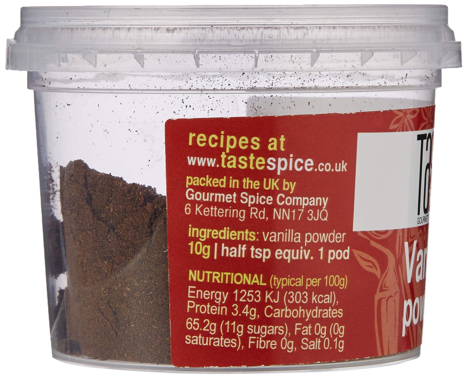 Gourmet Spice Company Vanilla Powder - Concentrated Flavour | 10g Pot | Vegetarian