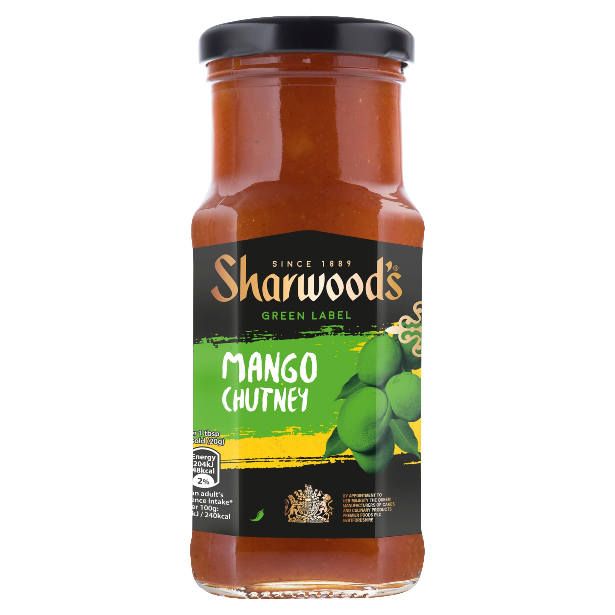 Sharwood's Indian Green Label Mango Chutney – Sweet & Spicy, 530g Jar 3
