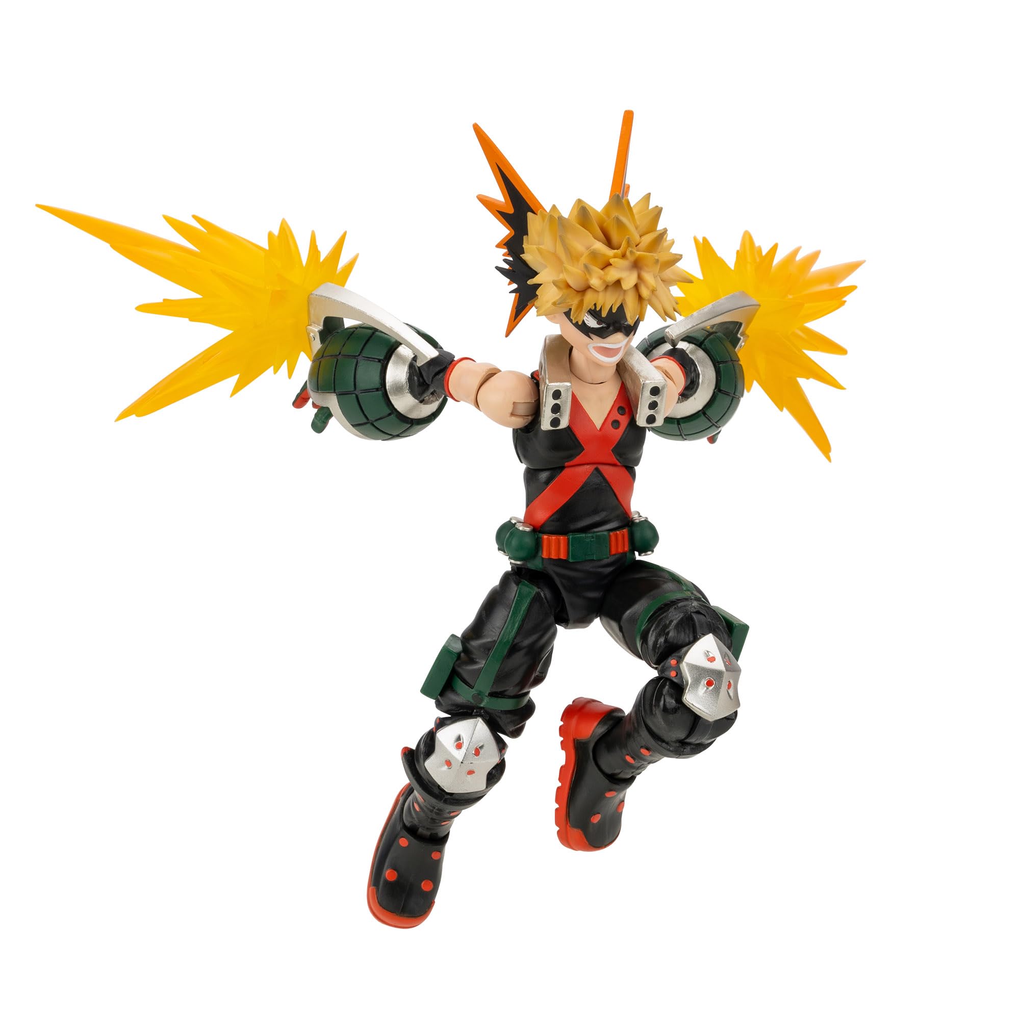 Total Anime Katsuki Bakugo 6.5-Inch Poseable Figure with Swappable Faces and Blast Effects 7