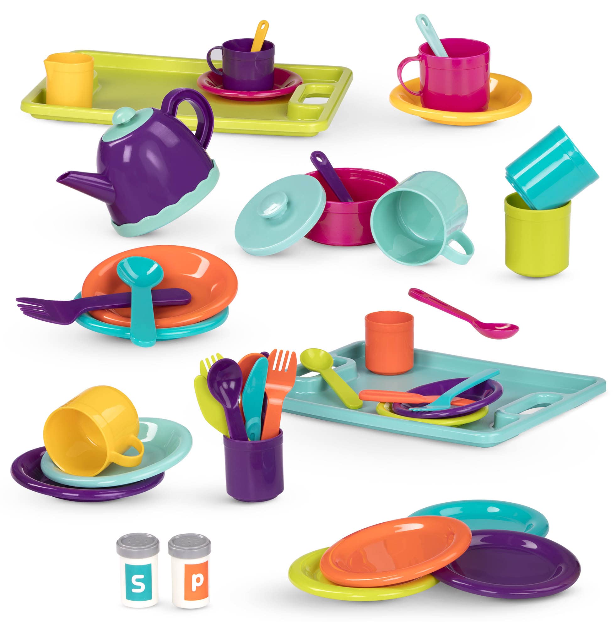 Battat 45-Piece Play Dinner Set – Tea Party & Supper Playset for Kids 3+