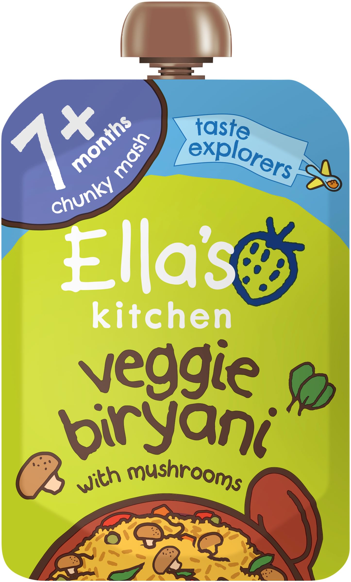 Ella's Kitchen - Veggie Biryani Stage 2 Organic Baby Meal 130g