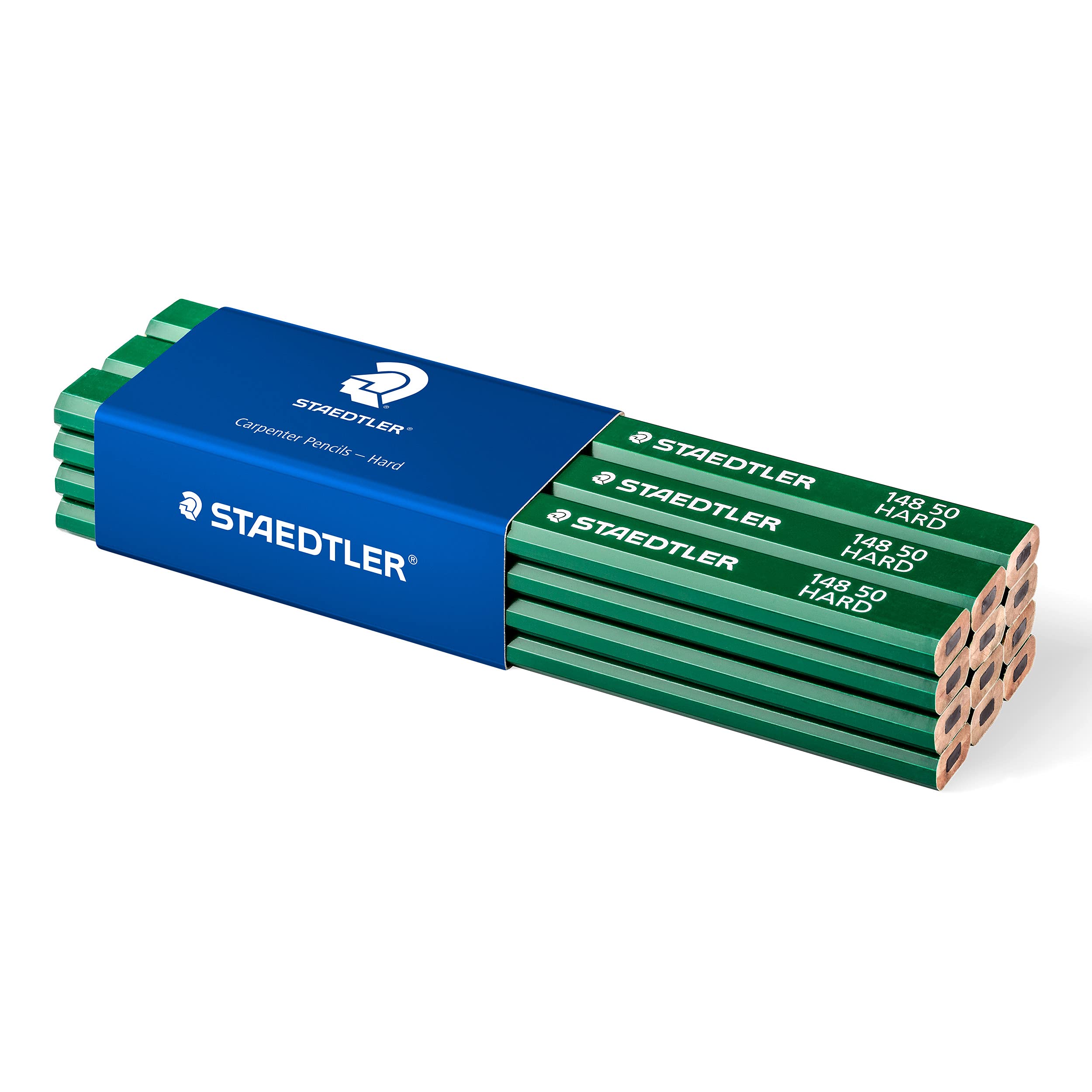 STAEDTLER 148 50 Hard Carpenters Pencil - 6H Lead, Pack of 12 1