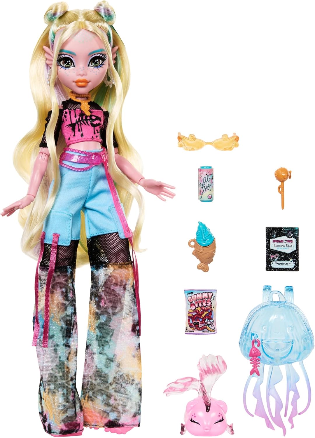 Monster High Lagoona Blue Doll - Fintastic Sea Monster with Pet Neptuna, 4+ Years 3