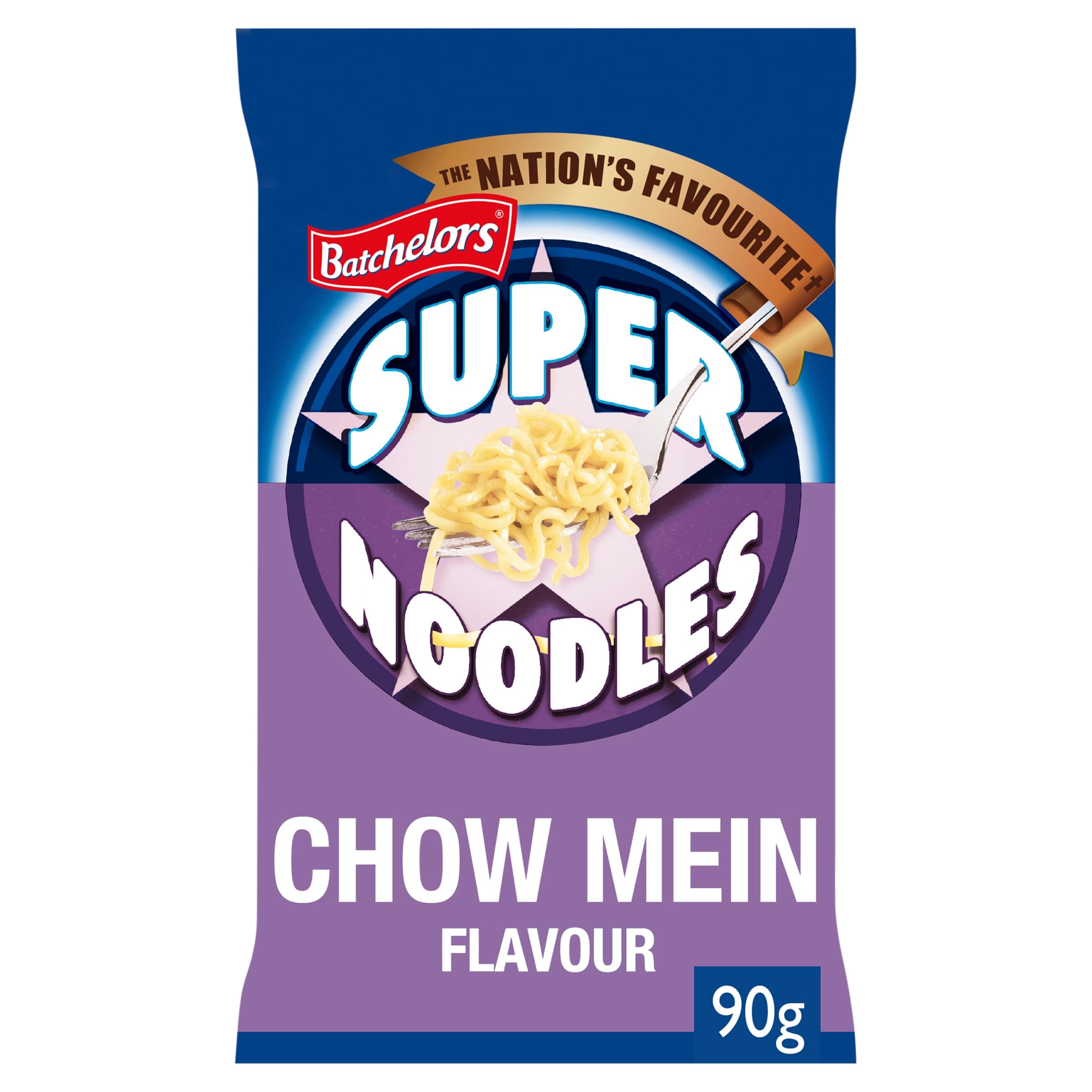 Batchelors Super Noodles Chow Mein Flavour, Instant Noodles Snack Cup, 90g