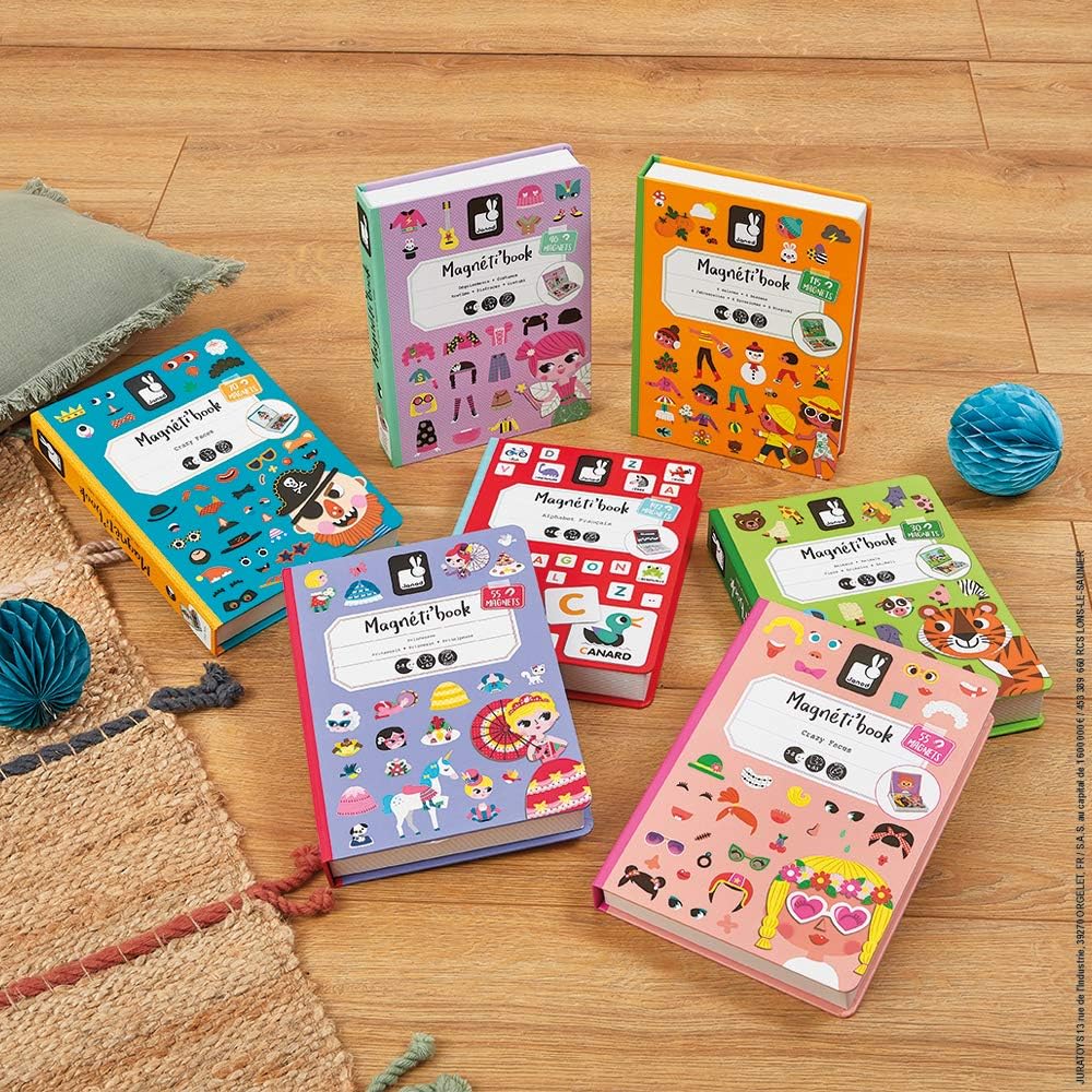 Janod Magneti'Book Crazy Faces - Educational Magnetic Puzzle Game for Kids 7