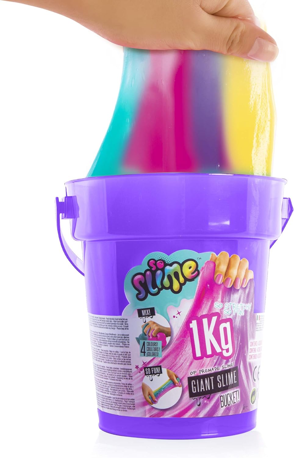 So Slime SSC 122U Giant Slime Bucket - 1kg Sensory Play Set for Kids 6+ 4