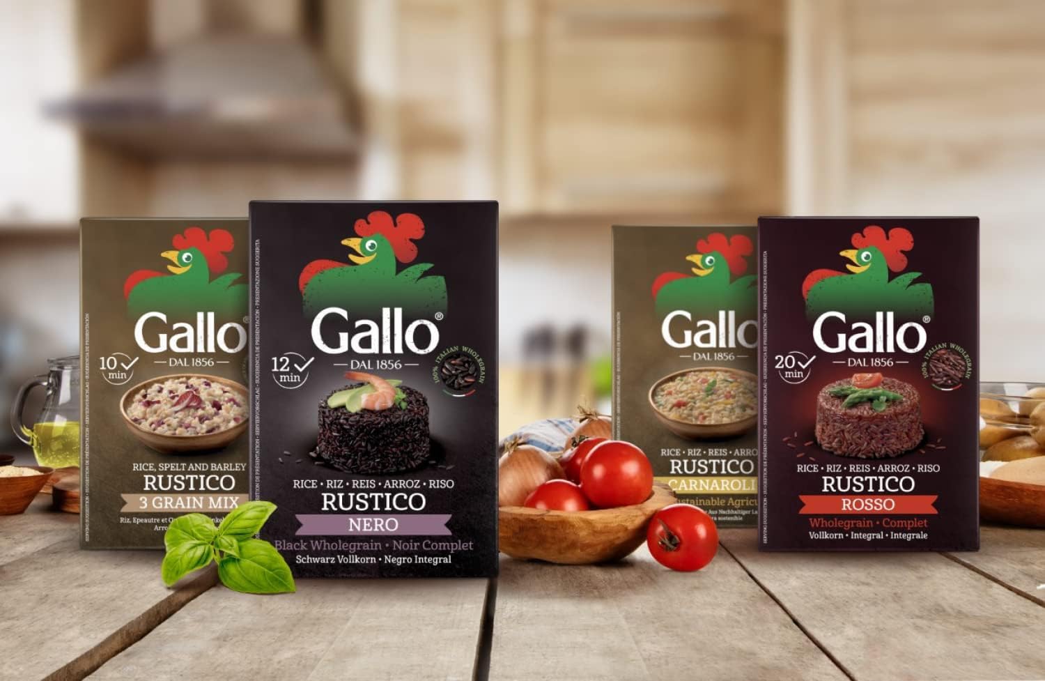 Riso Gallo Rustico Rosso Red Wholegrain Rice, 500g