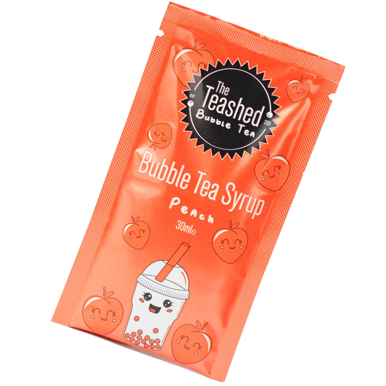 The TeaShed Peach Bubble Tea Syrup - 30ml Fruit Syrup for Homemade Bubble Tea