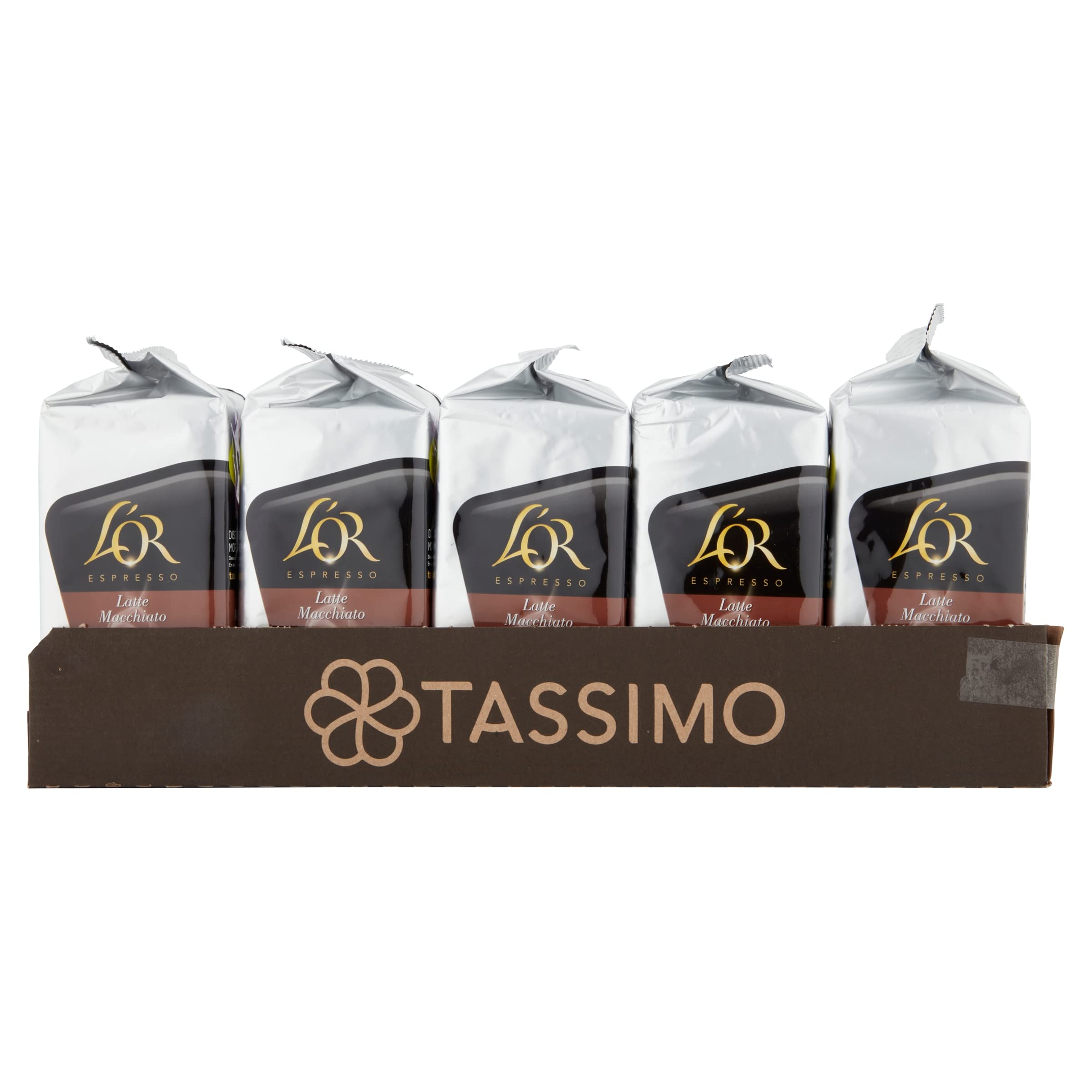 Tassimo L'OR Latte Macchiato Coffee Pods, 8 Count (Pack of 5) – 40 Drinks