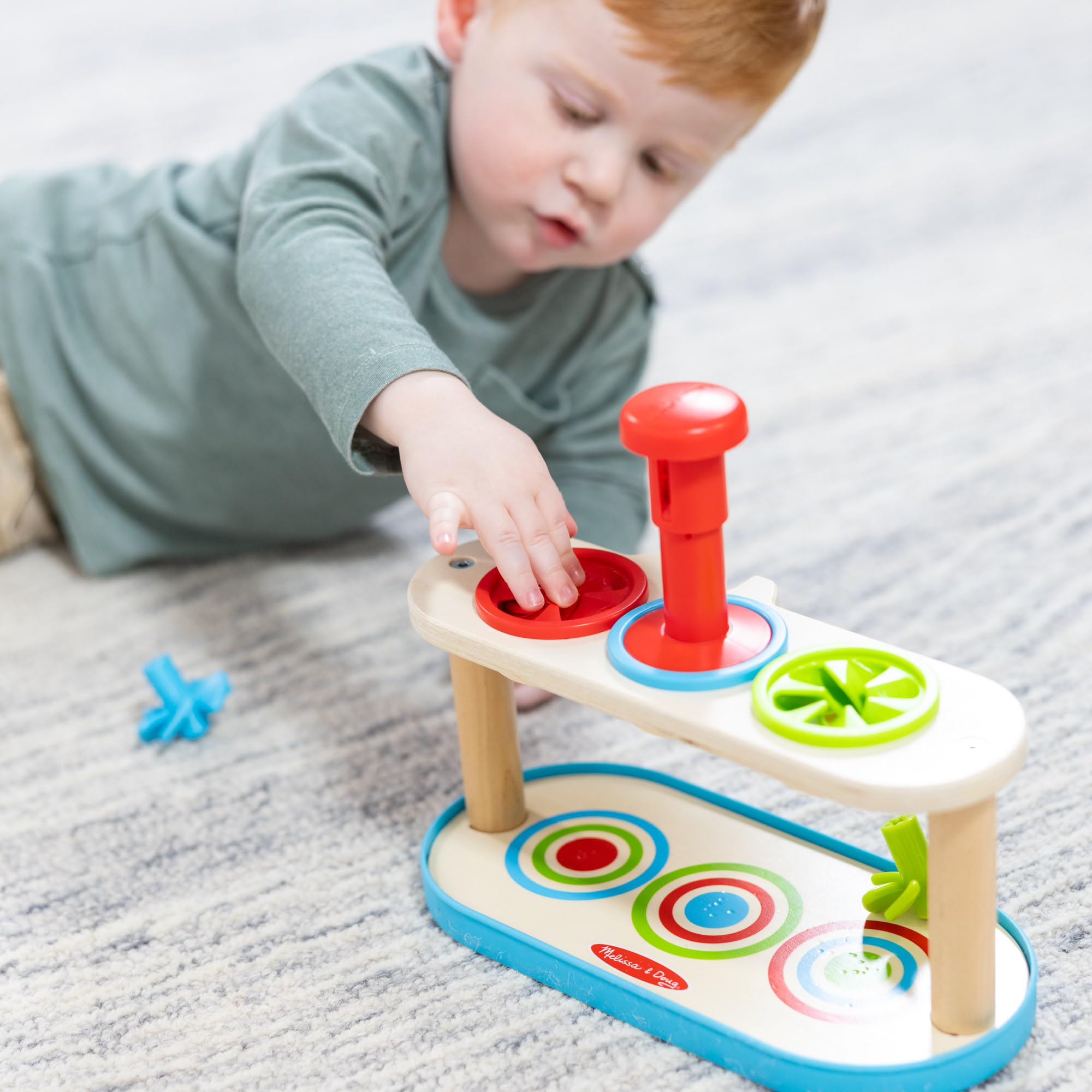 Melissa & Doug Match & Push Spinning Tops - Color Matching & Fine Motor Skills | Ages 2-5 6