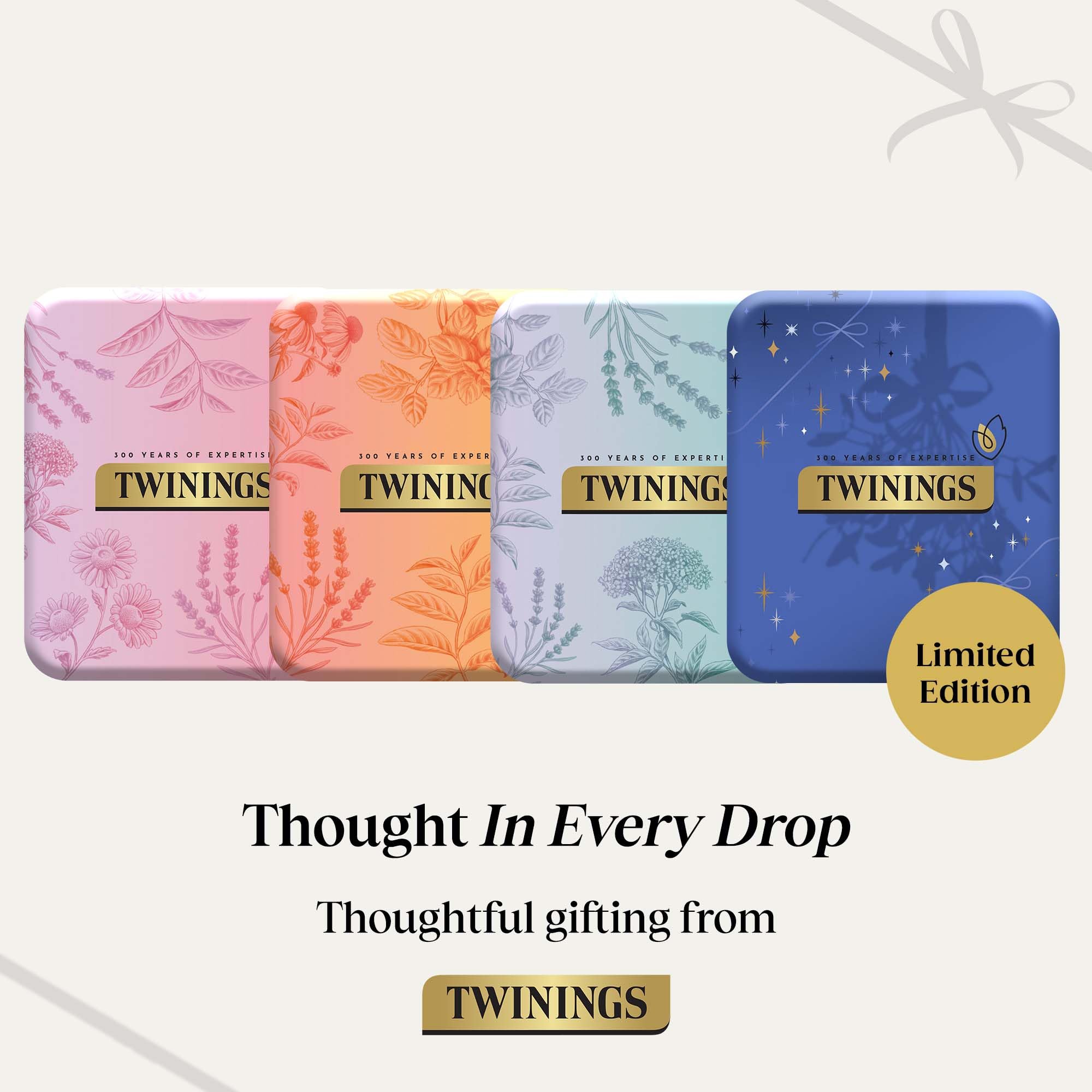 Twinings Festive Limited Edition 4 Pocket Tea Tin with Superblends Sleep and Glow 3
