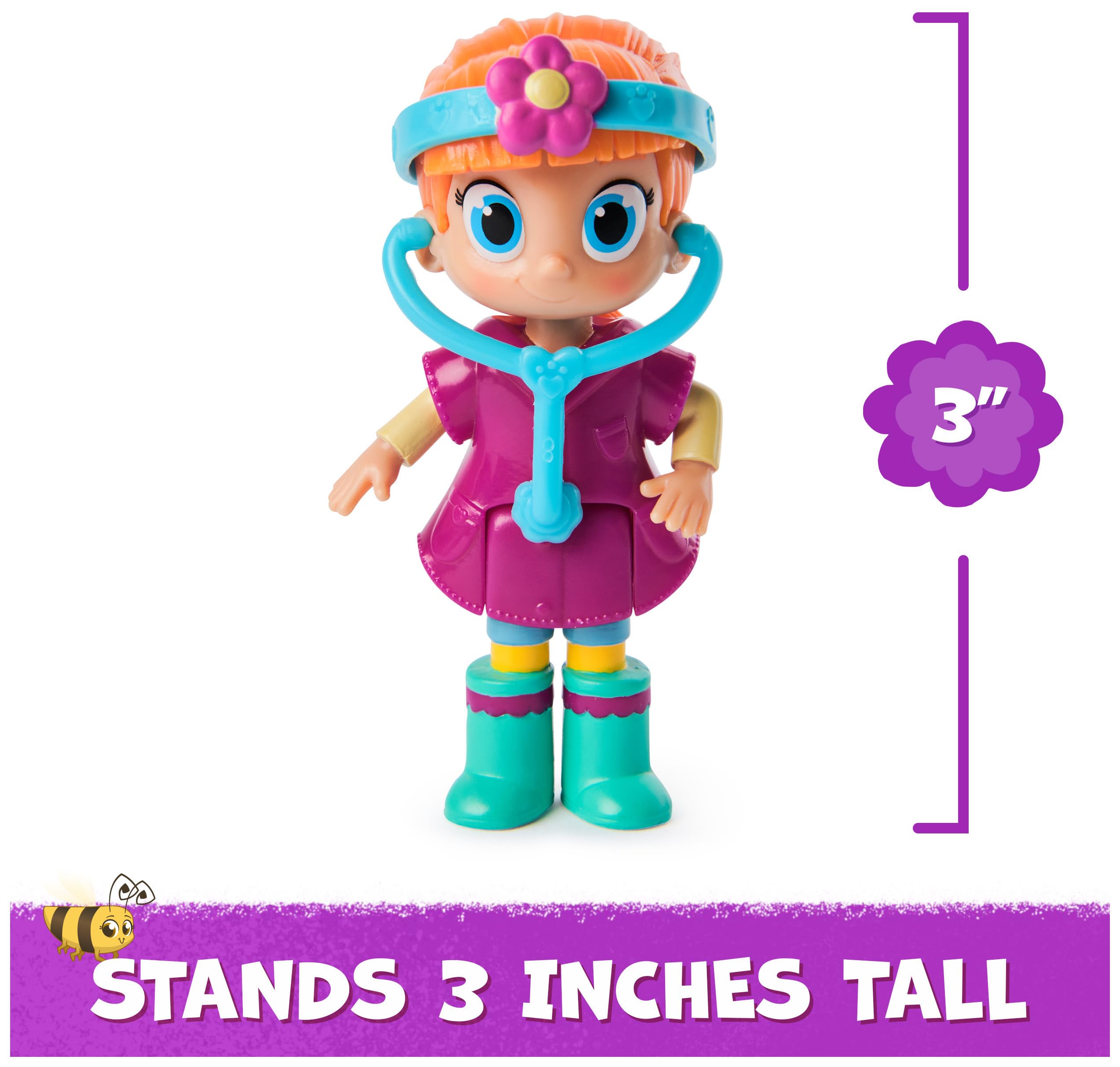 Vida the Vet Check Up & Care Friendship Pack - 5 Action Figures with Stethoscope & Accessories for Kids 3+