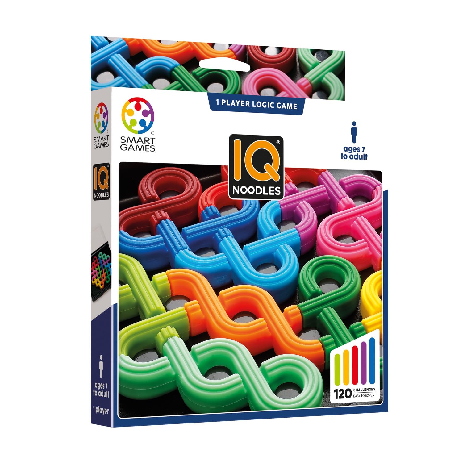 SmartGames IQ Noodles - 120 Challenges, Ages 7+, Multicoloured