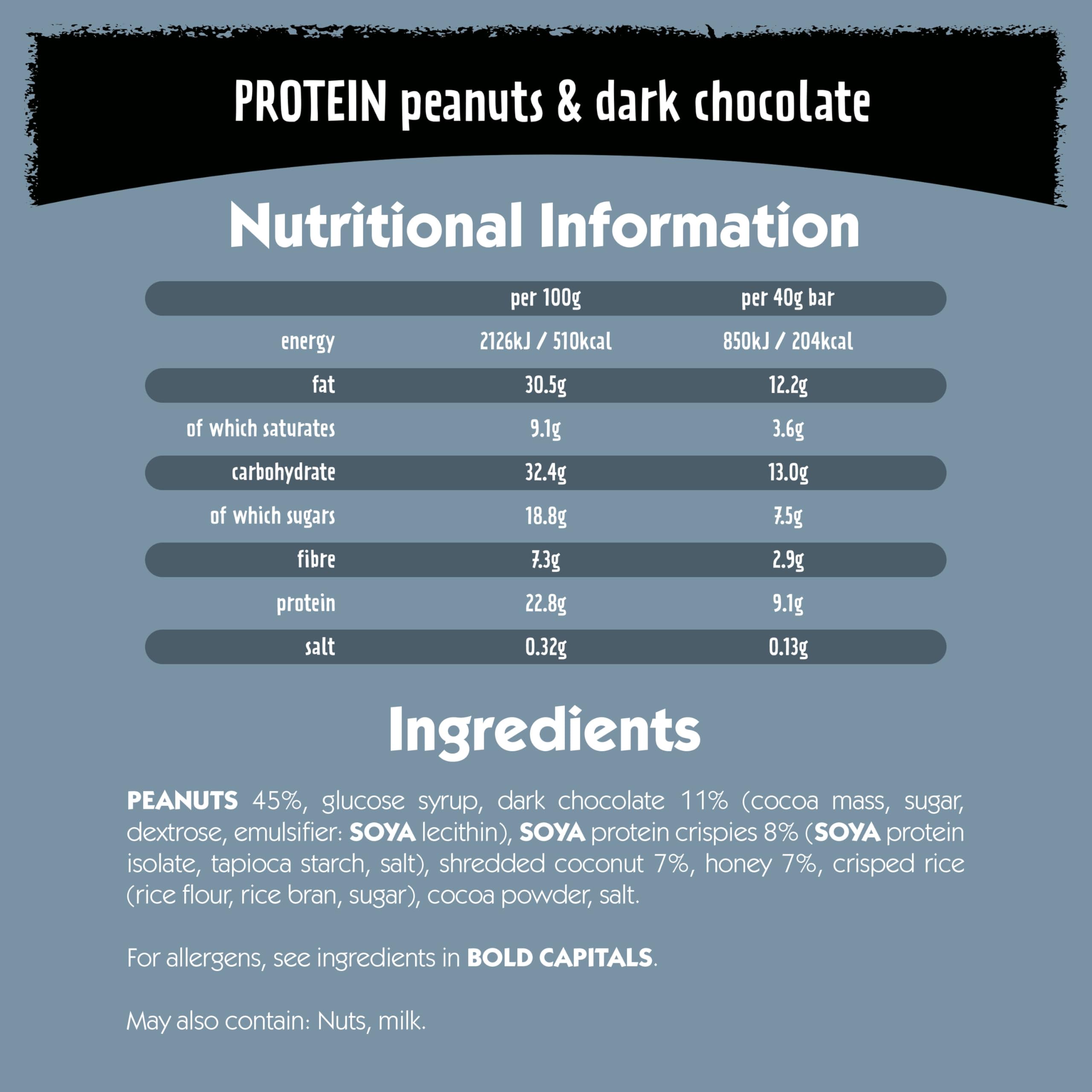 Eat Natural Protein Peanuts & Dark Chocolate Fruit & Nut Bars - Gluten Free, High Protein | 12 x 40g Bars 7