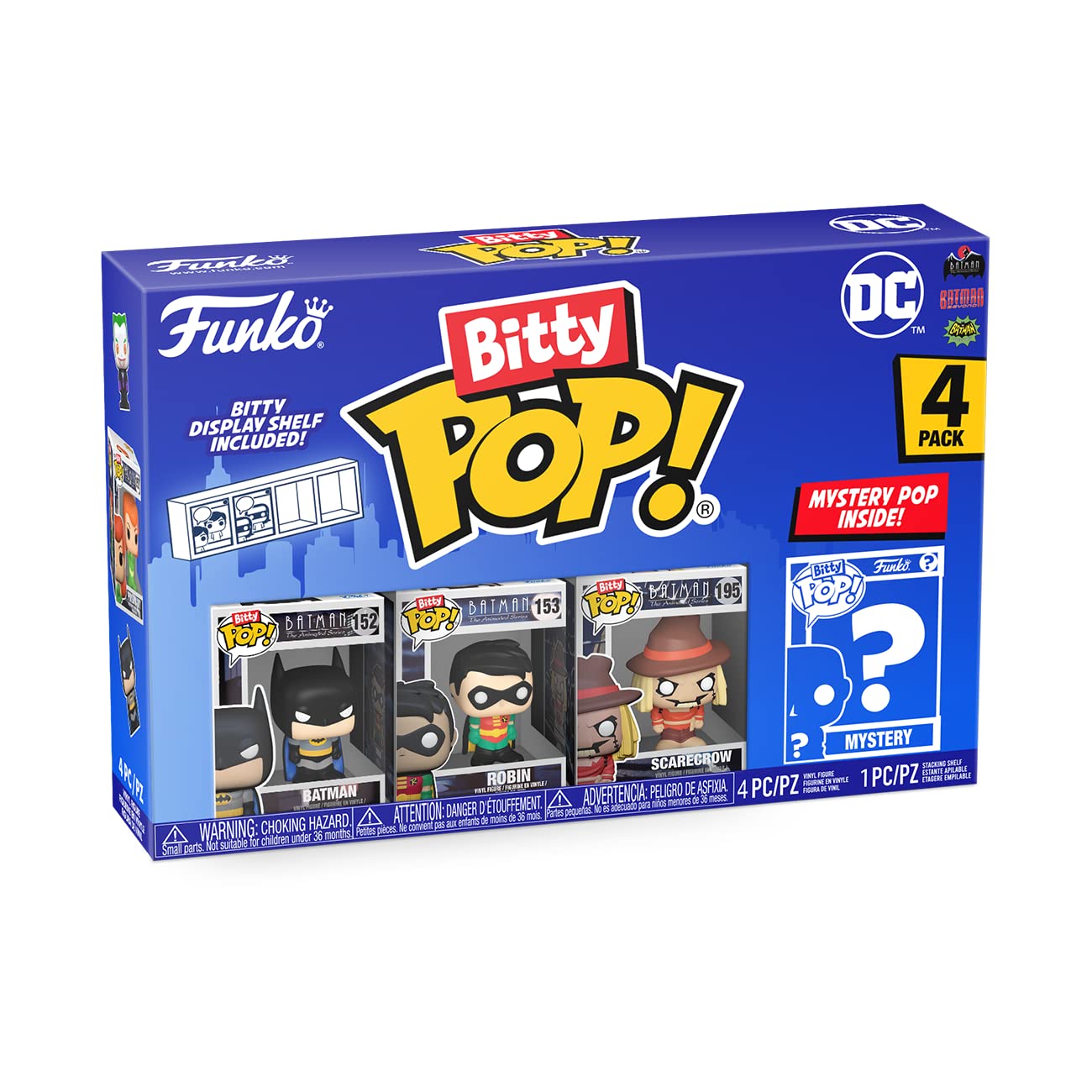 Funko Bitty Pop! DC Comics 4-Pack Series 1 - Batman, Robin, Scarecrow & Mystery Vinyl Figures (71311) 15