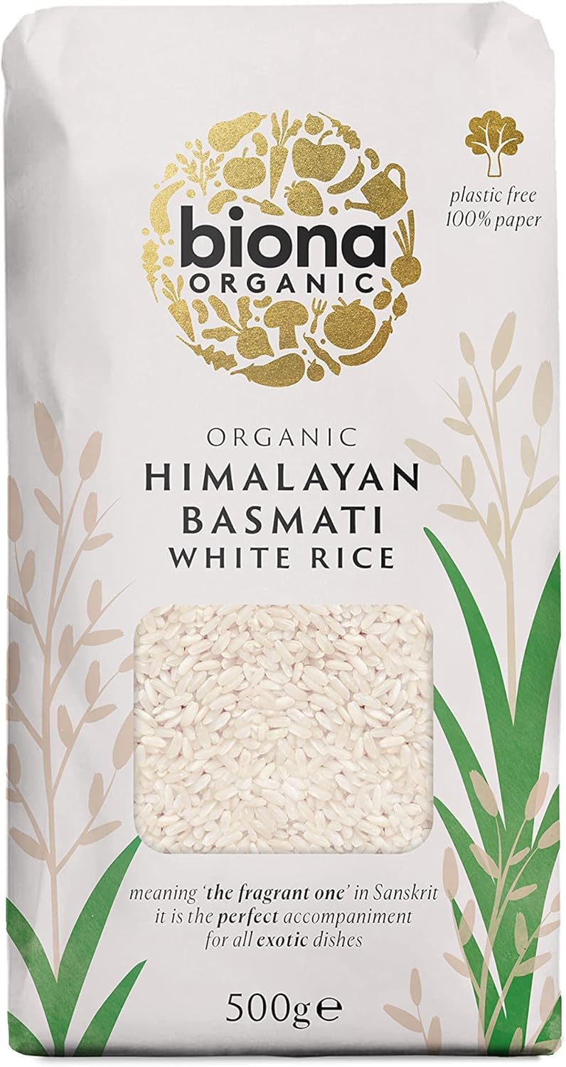 Biona Organic Himalayan Basmati Rice 500g - Long Grain White Rice