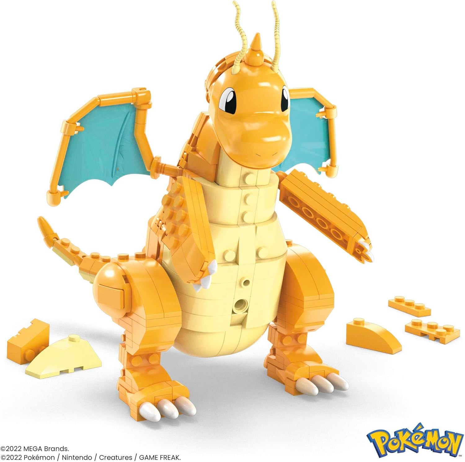 MEGA Pokémon Dragonite Building Set - 387-Piece Buildable & Posable Figure with Motion Brick
