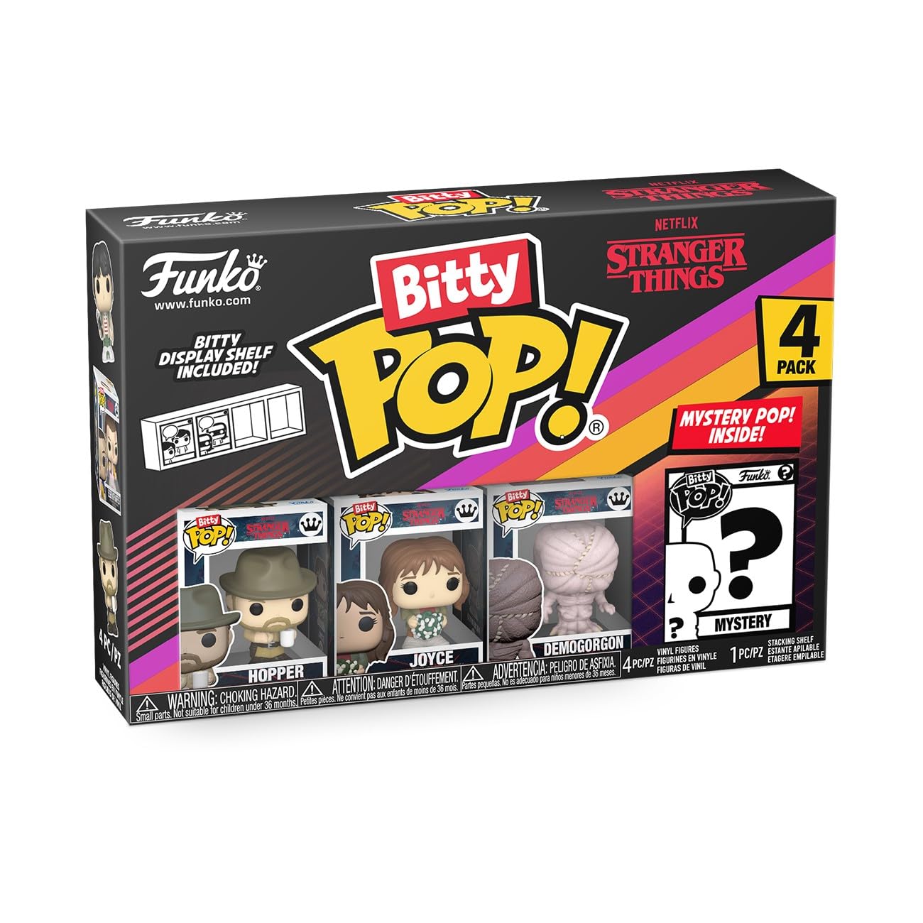 Funko Bitty Pop! Stranger Things Season 1 - Hopper 4-Pack with Mystery Mini Figure