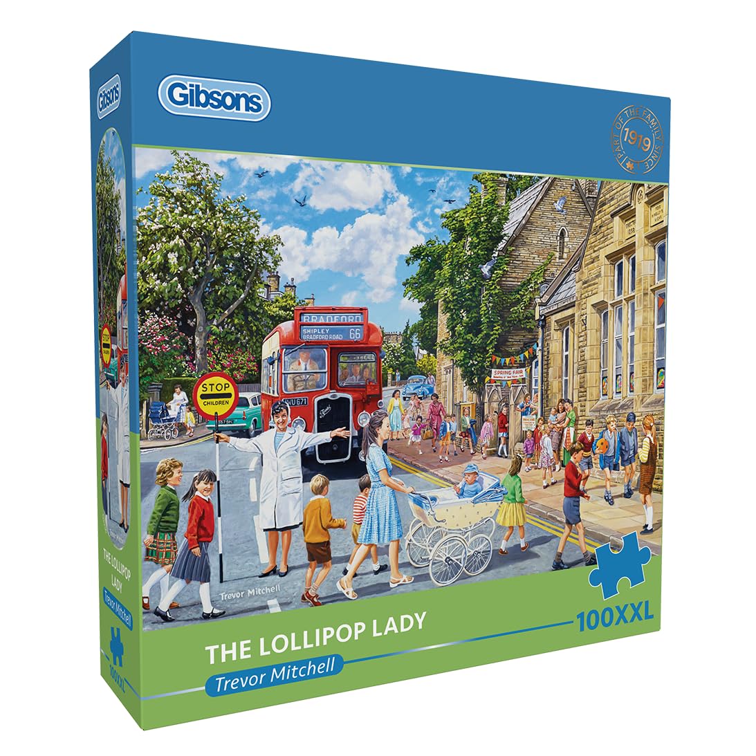 Gibsons The Lollipop Lady Jigsaw Puzzle - 100 Extra Large Pieces | Trevor Mitchell Art