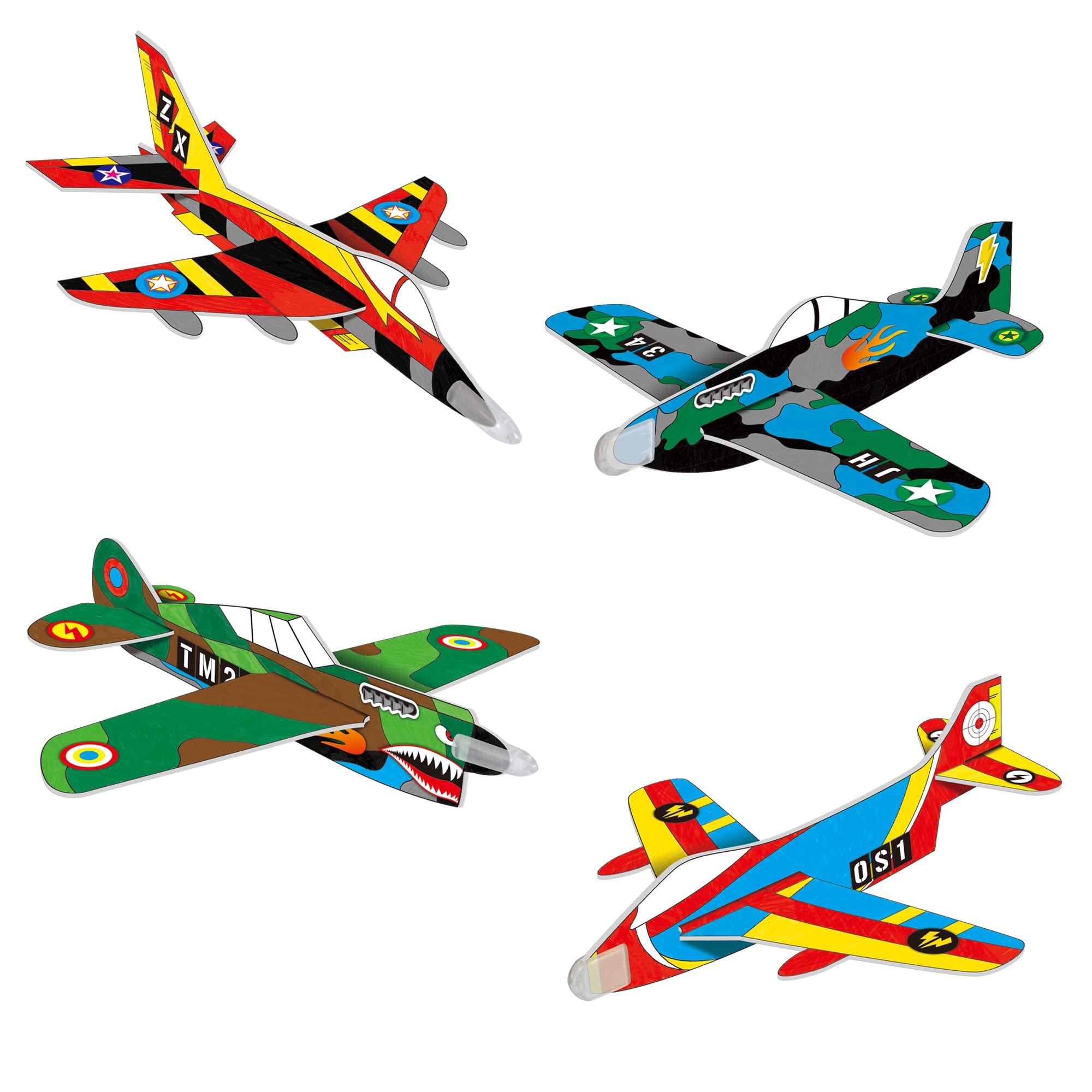 Galt Glider Planes Craft Kit - 4 Foam Plane Toys for Kids Ages 5+ 6