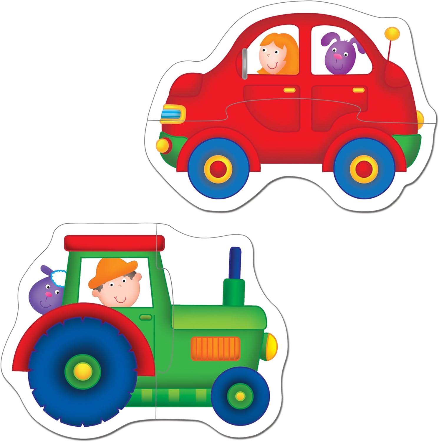 Galt Toys Baby Puzzles - Transport 2-Piece Jigsaw Set for Toddlers 18 Months+ 5