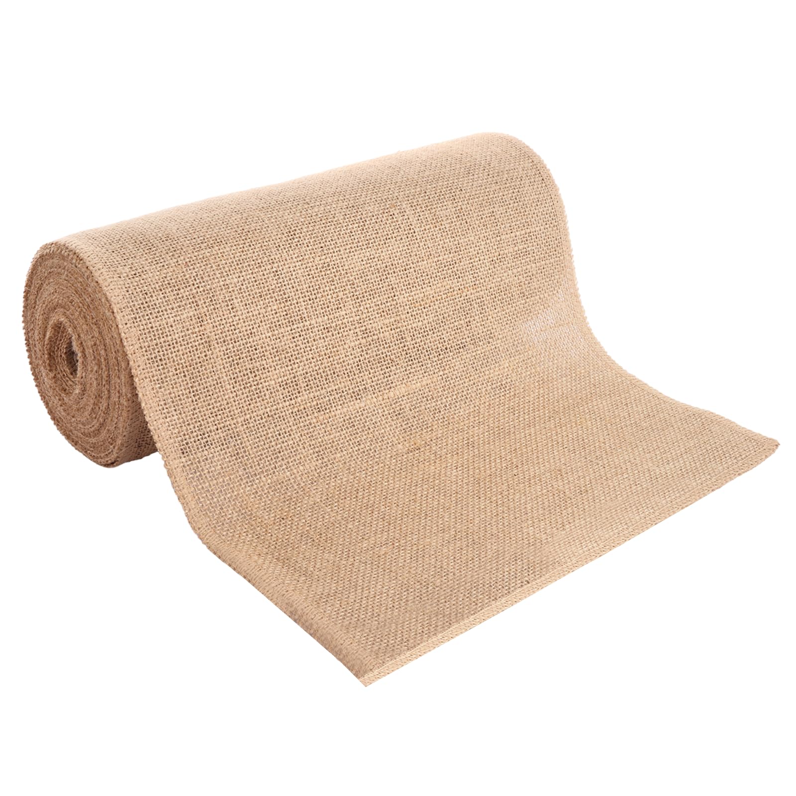 ASelected Natural Hessian Fabric Roll - 30 cm x 10 m, Breathable Cotton Blend, Brown