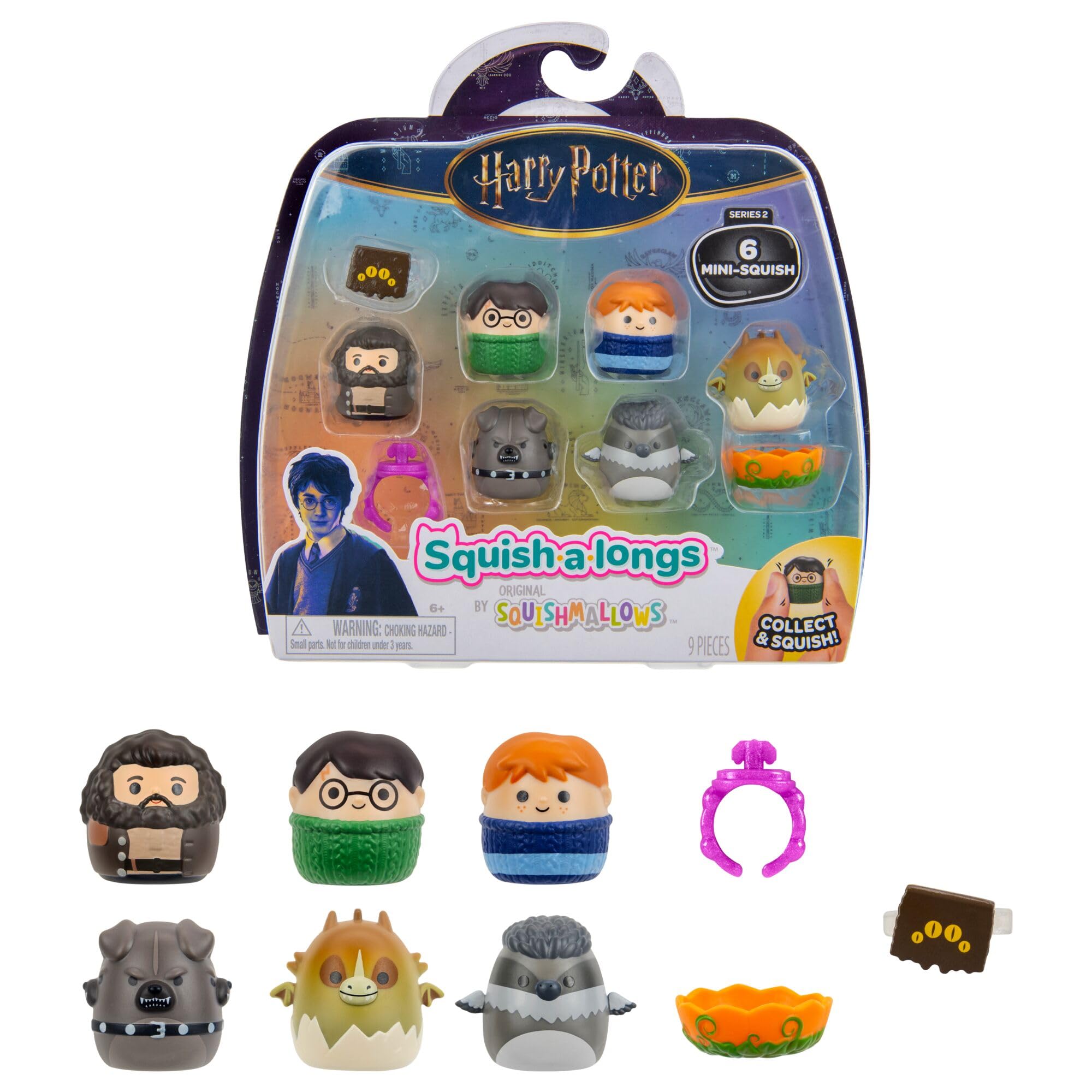 Squish-a-longs Harry Potter Mini-Squish + Accessory 6-Pack - Classic Edition | Ages 6+