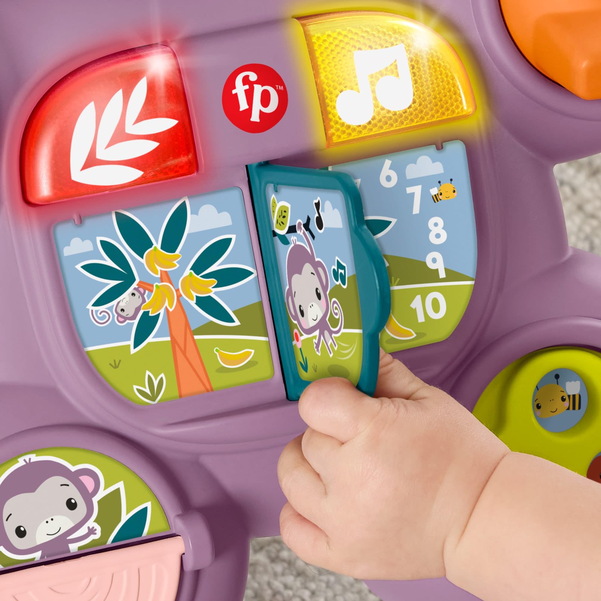 Fisher-Price Learn With Me Purple Monkey Walker Toy | 7 Activities | Ages 6 Months+ 5