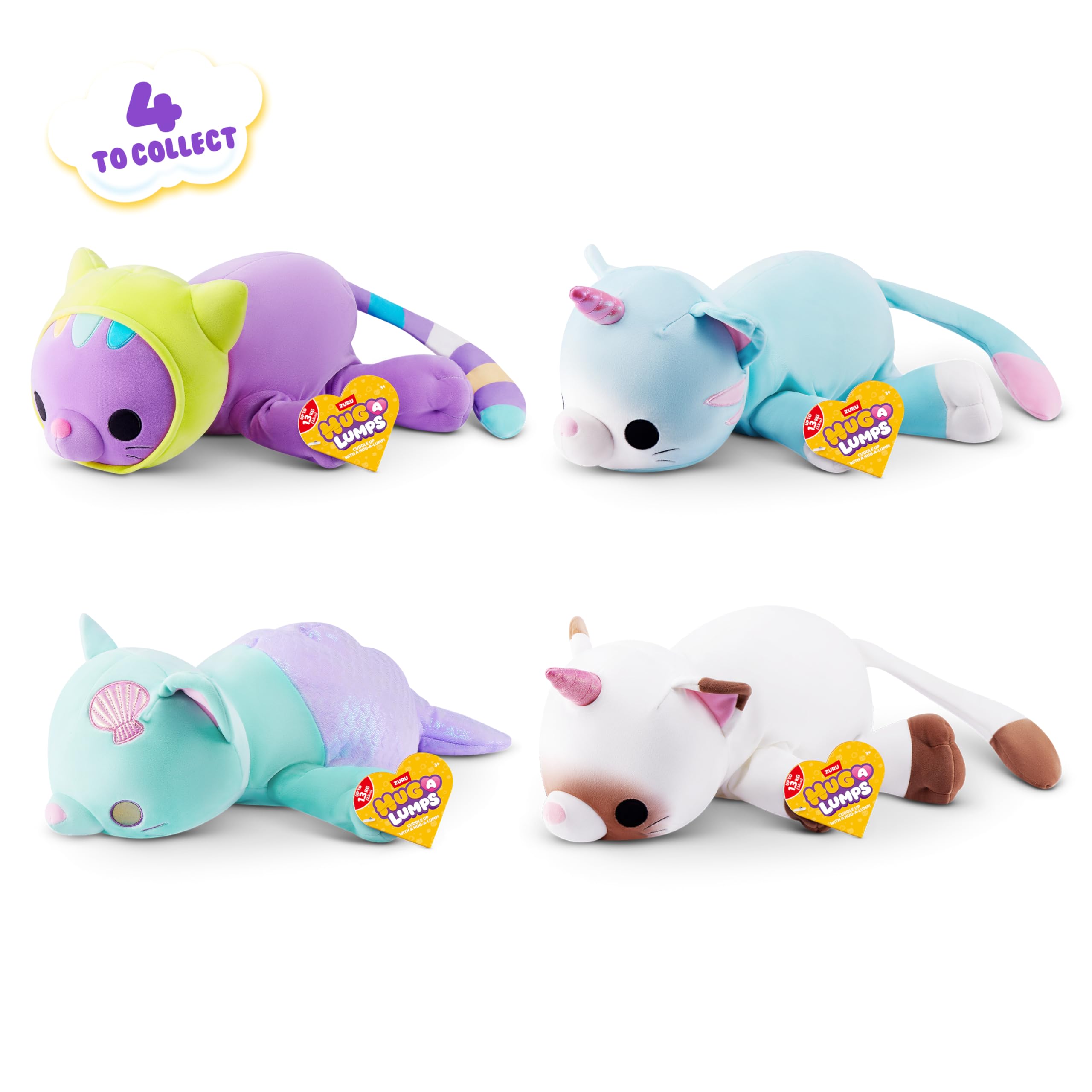 Hug-A-Lumps Kitty Collection Medium Weighted Plush (Coco) - 1.5kg | Polyester | Unisex Children