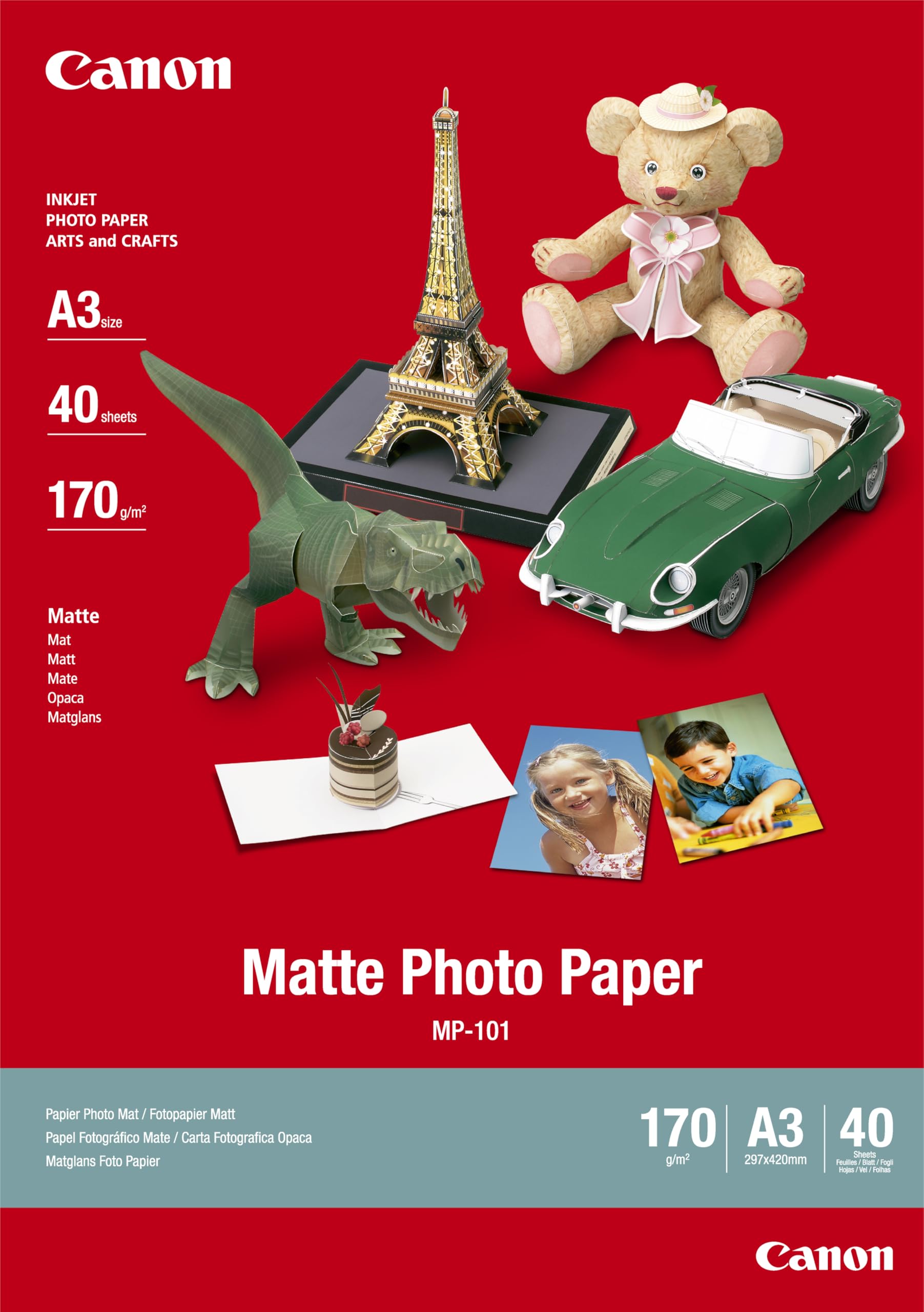 Canon A3 Matte Photo Paper 40 Sheets 170gsm | High Brightness Vivid Images