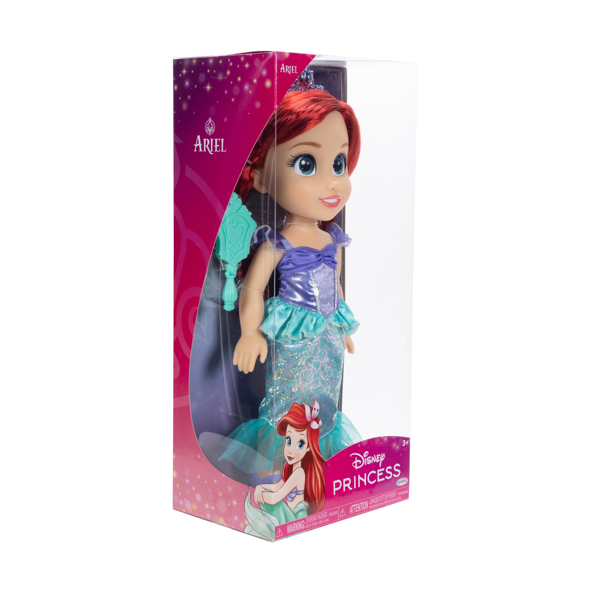 Disney Princess Ariel Doll - 14" Shimmery Holofoil Dress & Articulated Pose, Ages 3+ 3