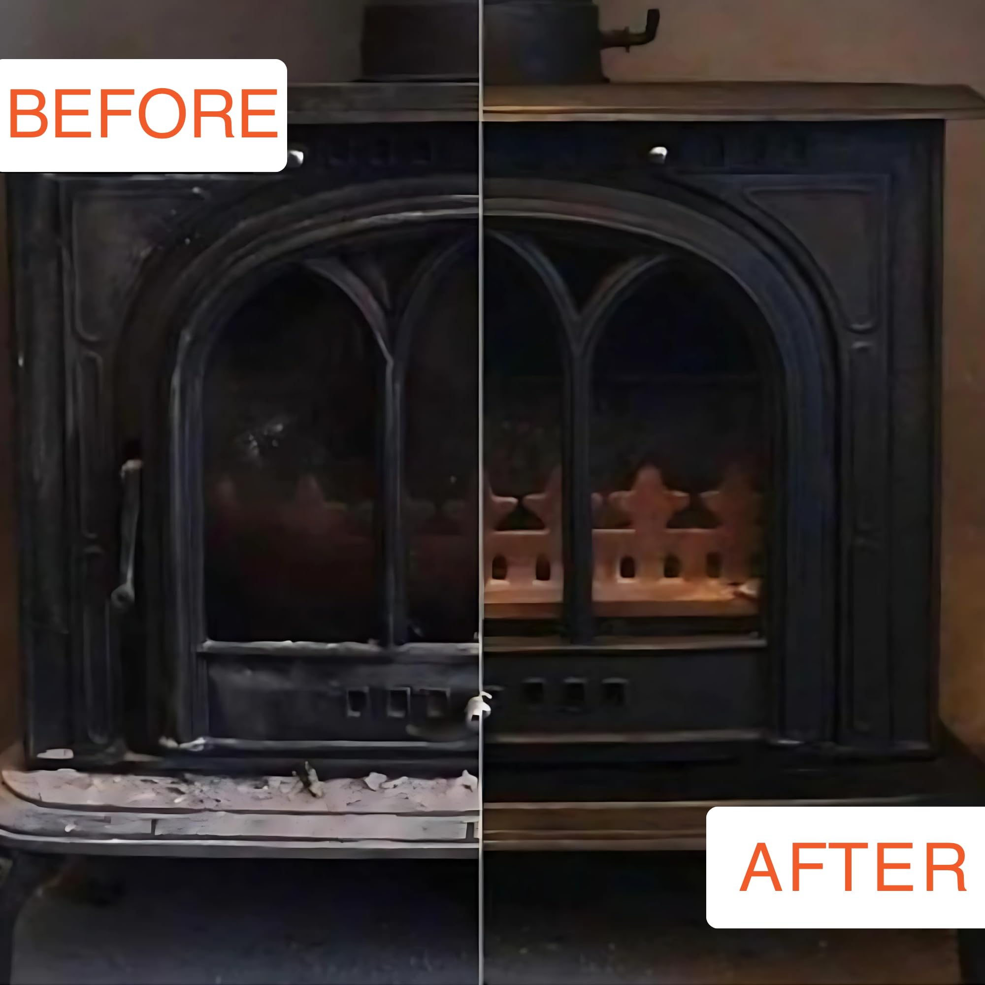 Inspired Stove Glass Cleaner - Dissolves Soot, Grease & Tar | 500 ml Liquid Spray